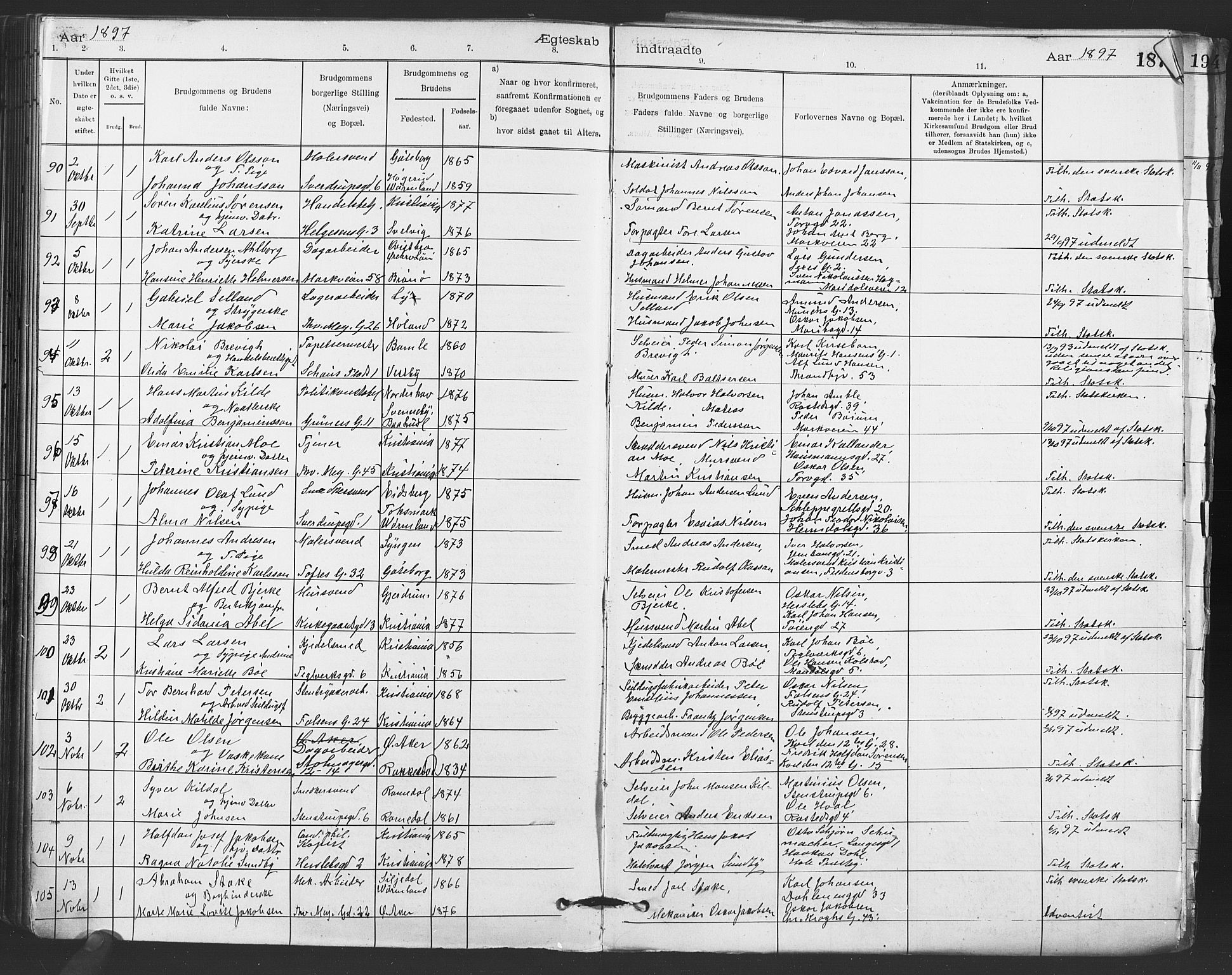 Paulus prestekontor Kirkebøker, AV/SAO-A-10871/F/Fa/L0012: Parish register (official) no. 12, 1897-1908, p. 187