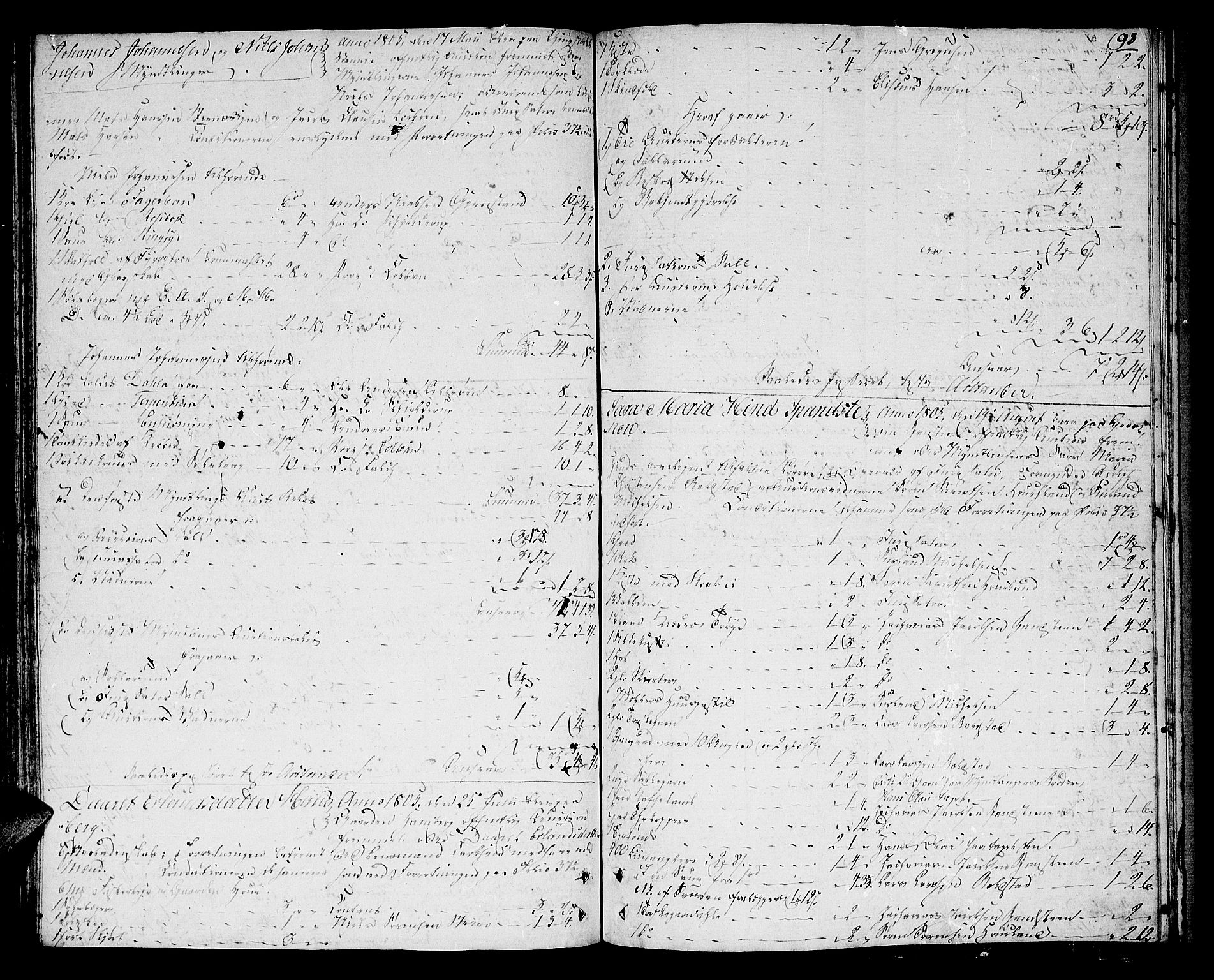 Vesterålen sorenskriveri, AV/SAT-A-4180/1/3/3A/L0004/0001: -- / Skifteprotokoll, 1781-1809, p. 92b-93a