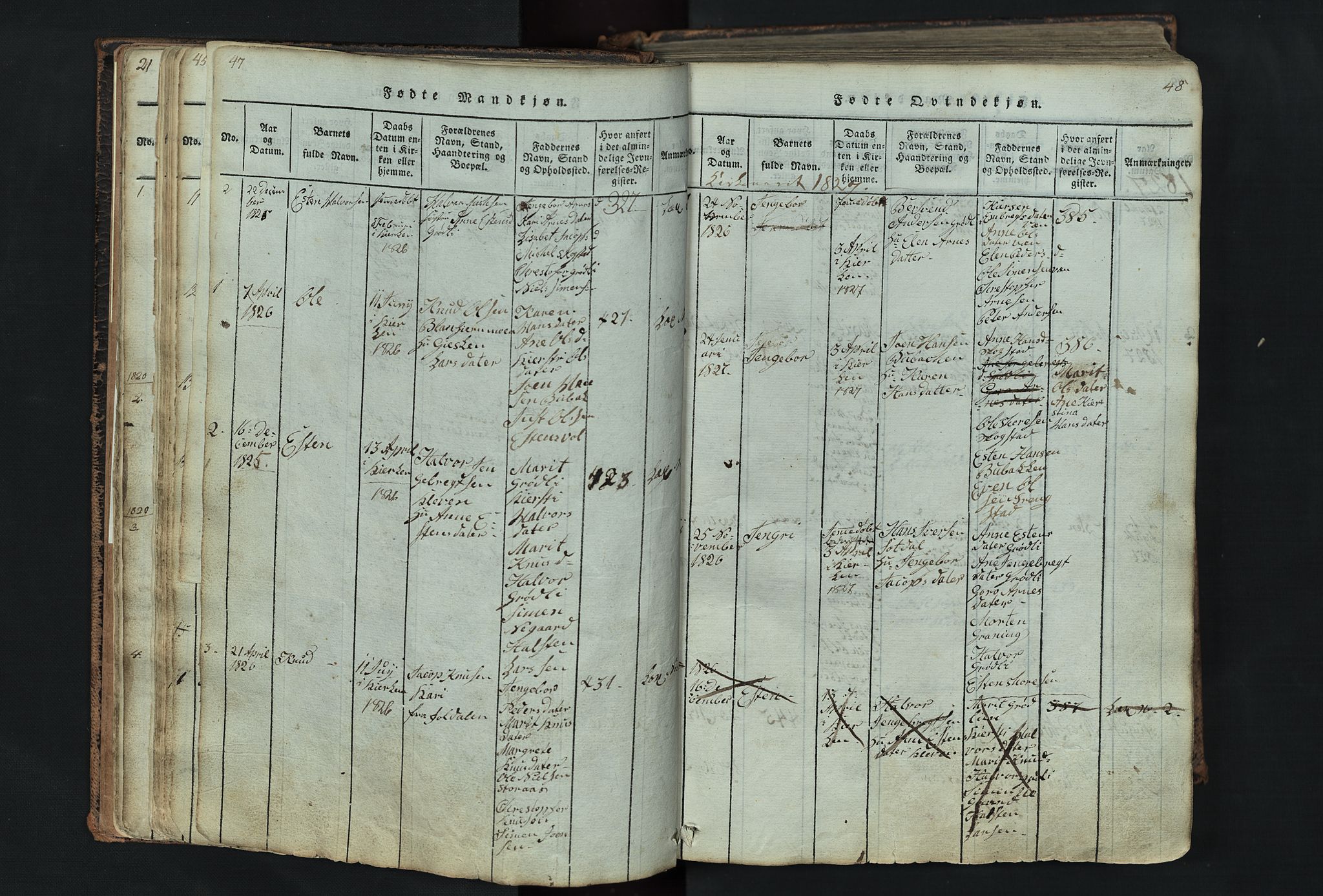Kvikne prestekontor, AV/SAH-PREST-064/H/Ha/Hab/L0001: Parish register (copy) no. 1, 1815-1895, p. 47-48