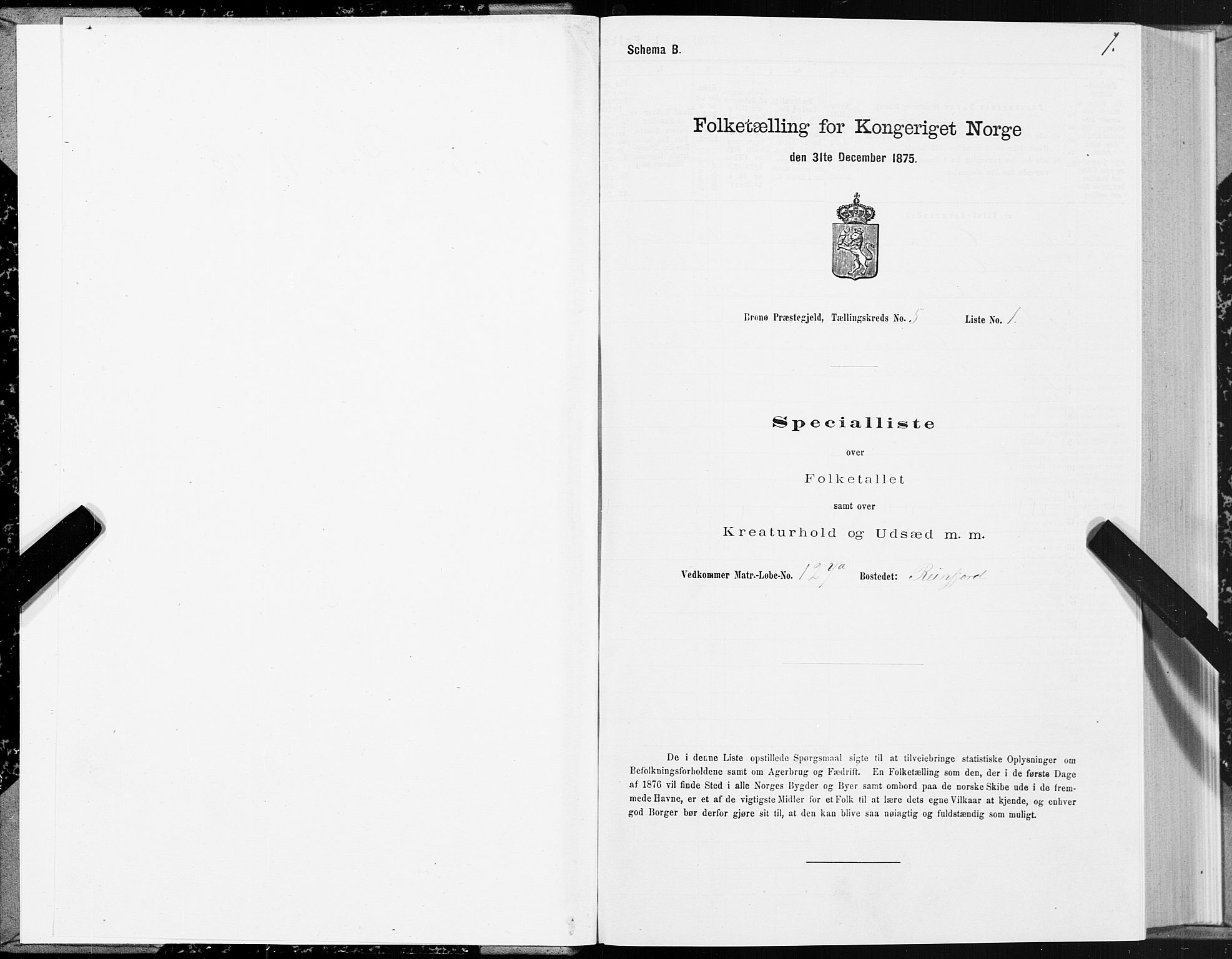 SAT, 1875 census for 1814P Brønnøy, 1875, p. 3001