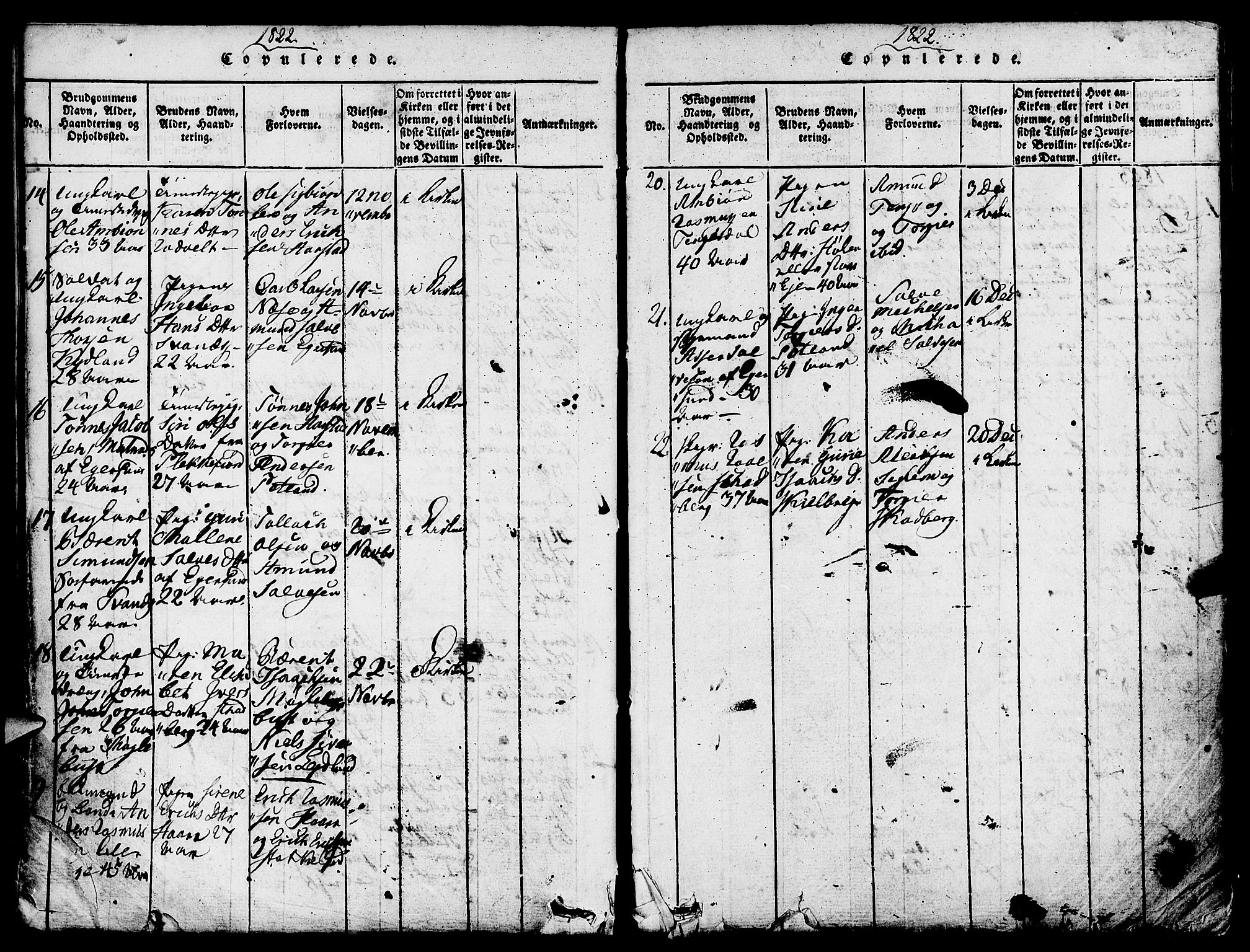 Eigersund sokneprestkontor, AV/SAST-A-101807/S08/L0007: Parish register (official) no. A 7, 1815-1827