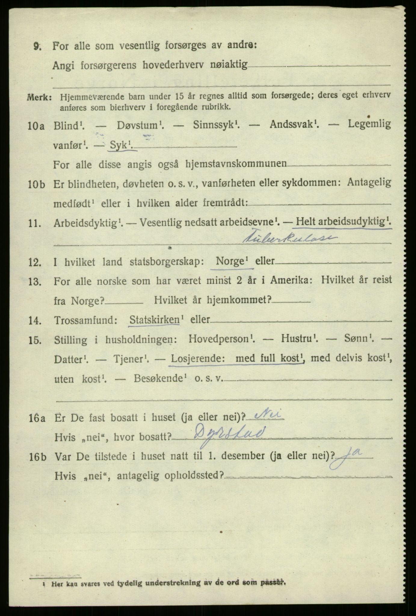 SAB, 1920 census for Bremanger, 1920, p. 7045