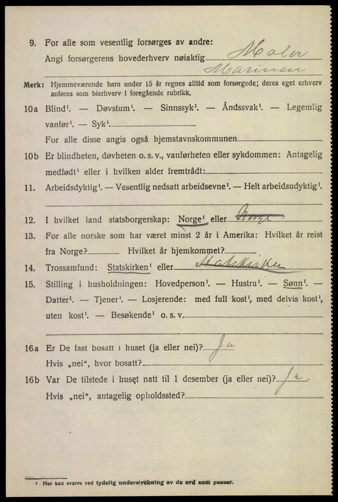 SAKO, 1920 census for Borre, 1920, p. 2637