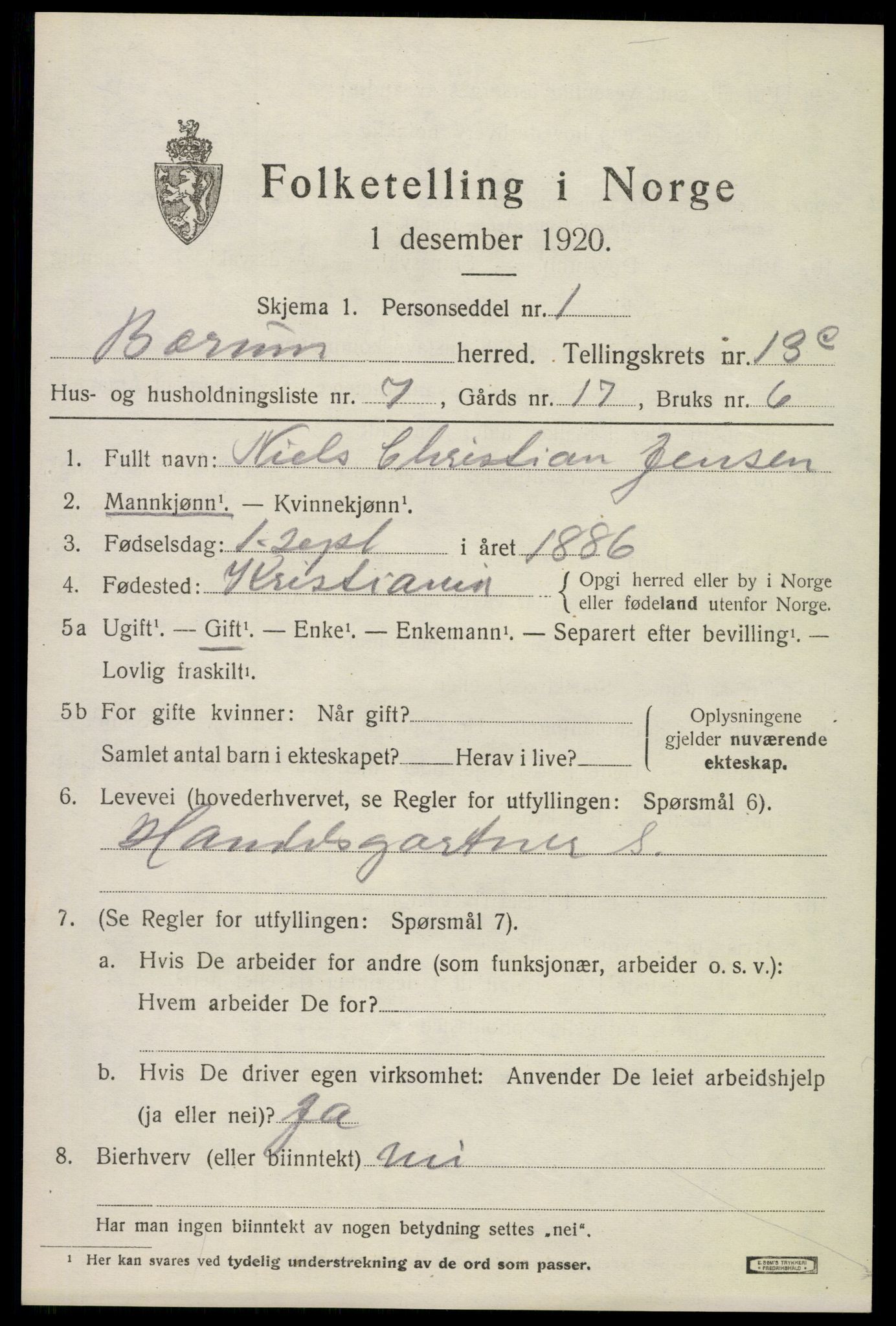 SAO, 1920 census for Bærum, 1920, p. 35720