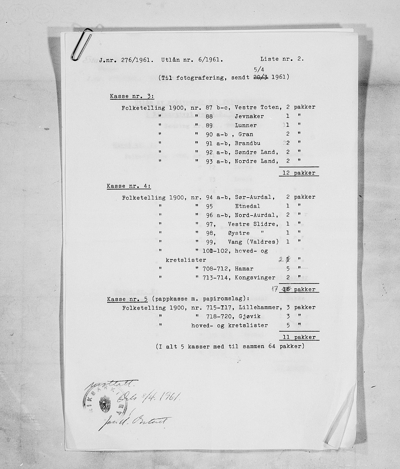 SAH, 1900 census for Søndre Land, 1900, p. 56