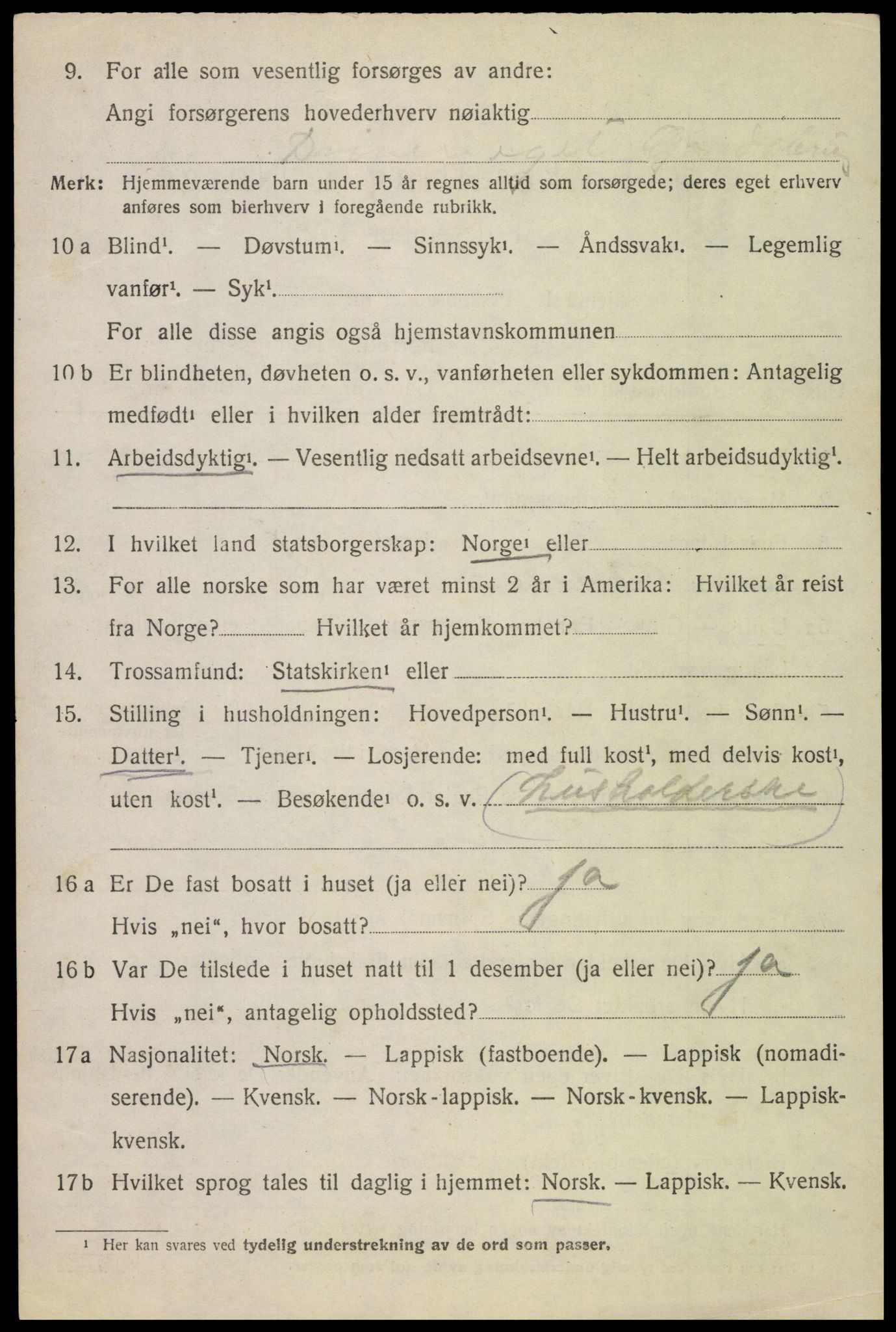 SAT, 1920 census for Hadsel, 1920, p. 11869