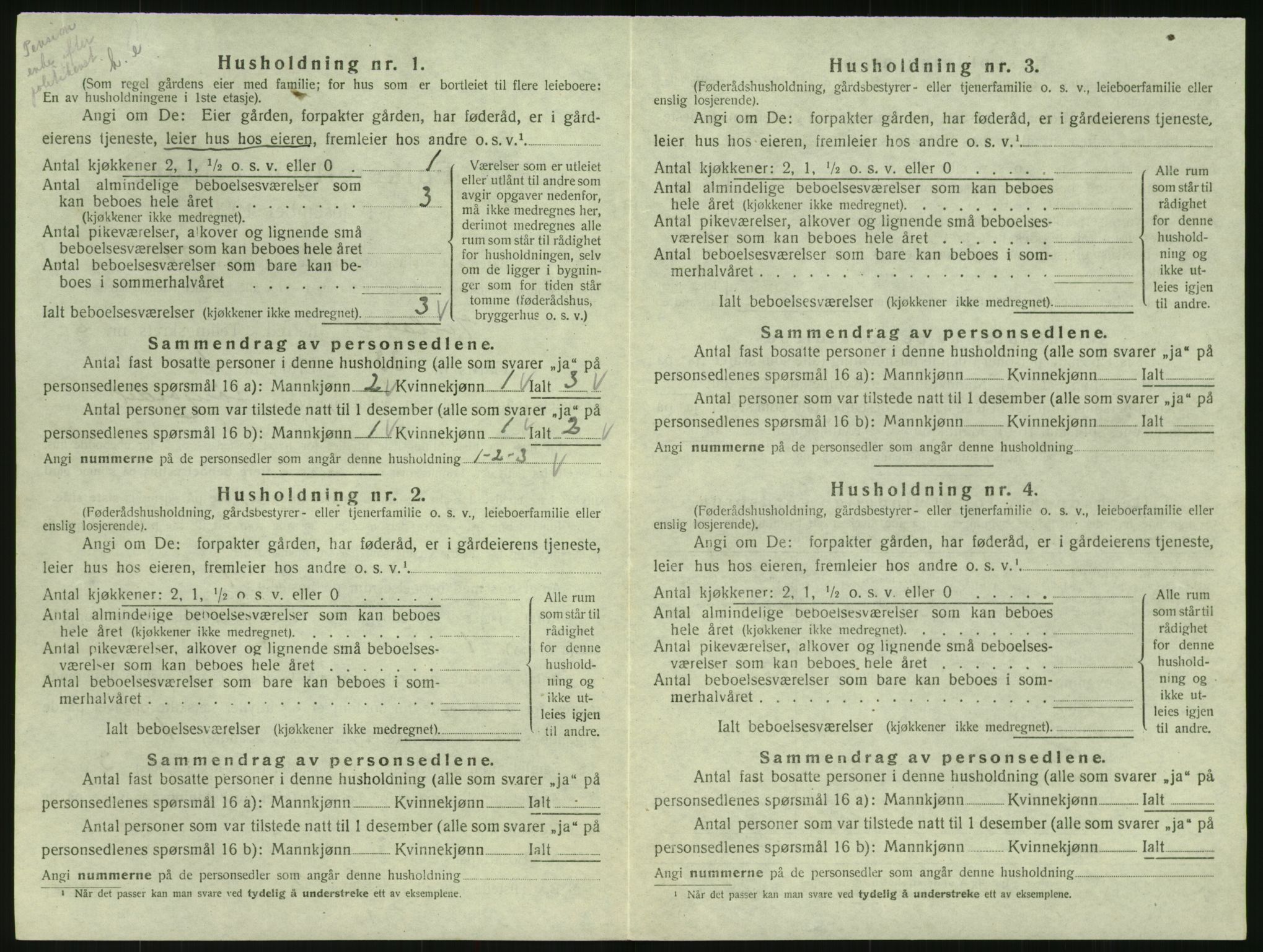 SAK, 1920 census for Iveland, 1920, p. 116