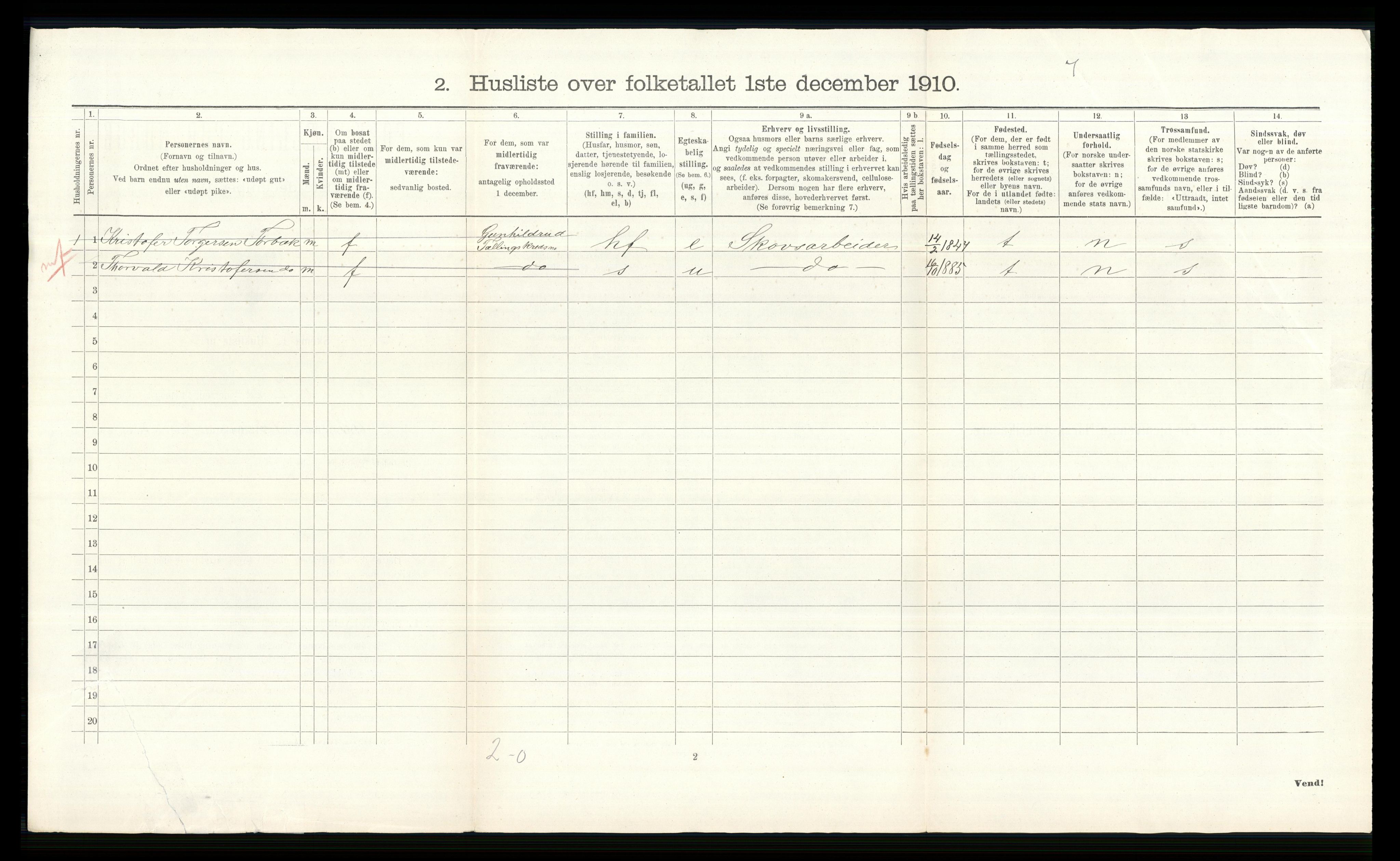 RA, 1910 census for Øvre Eiker, 1910, p. 726