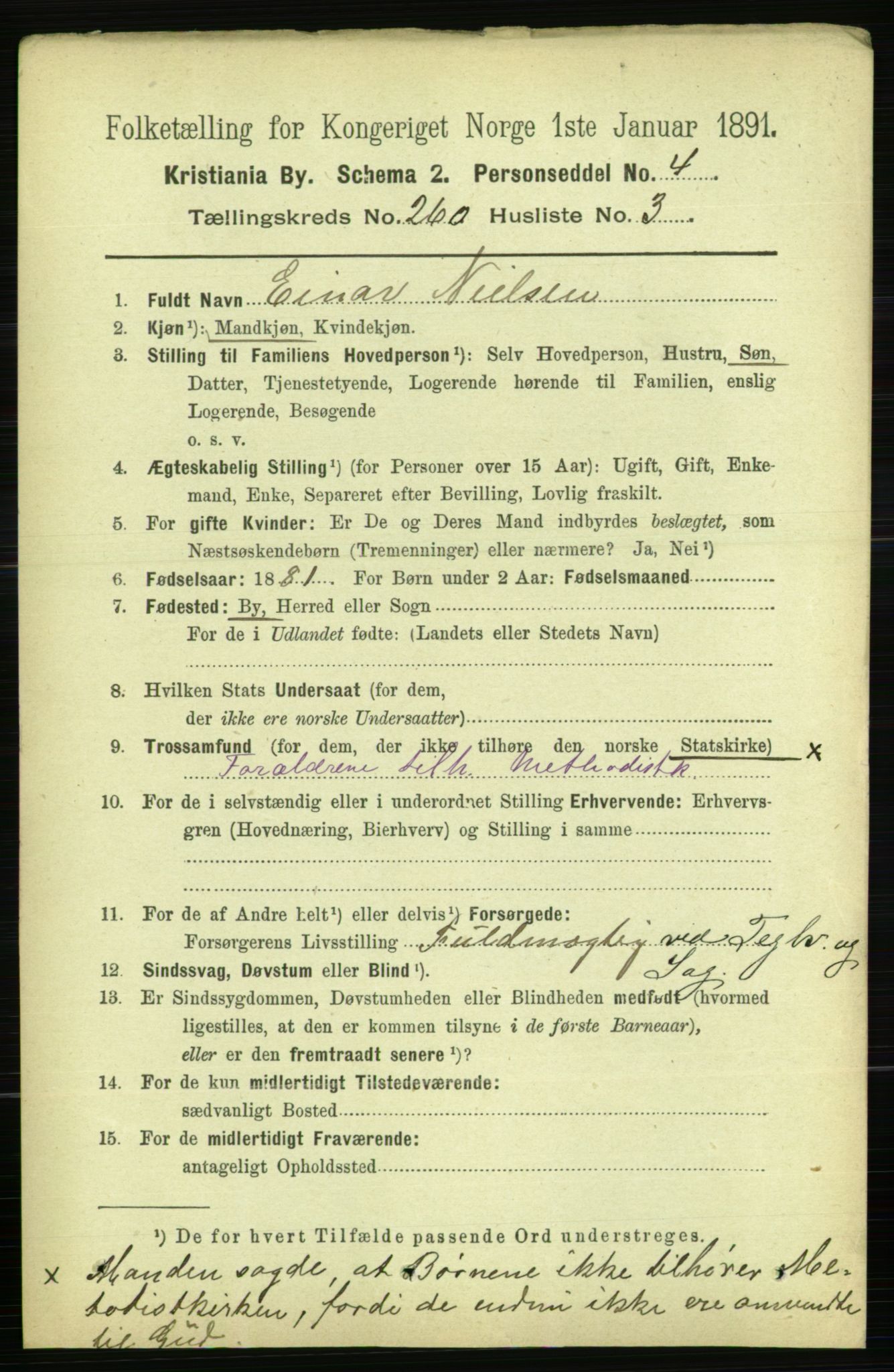 RA, 1891 census for 0301 Kristiania, 1891, p. 157820