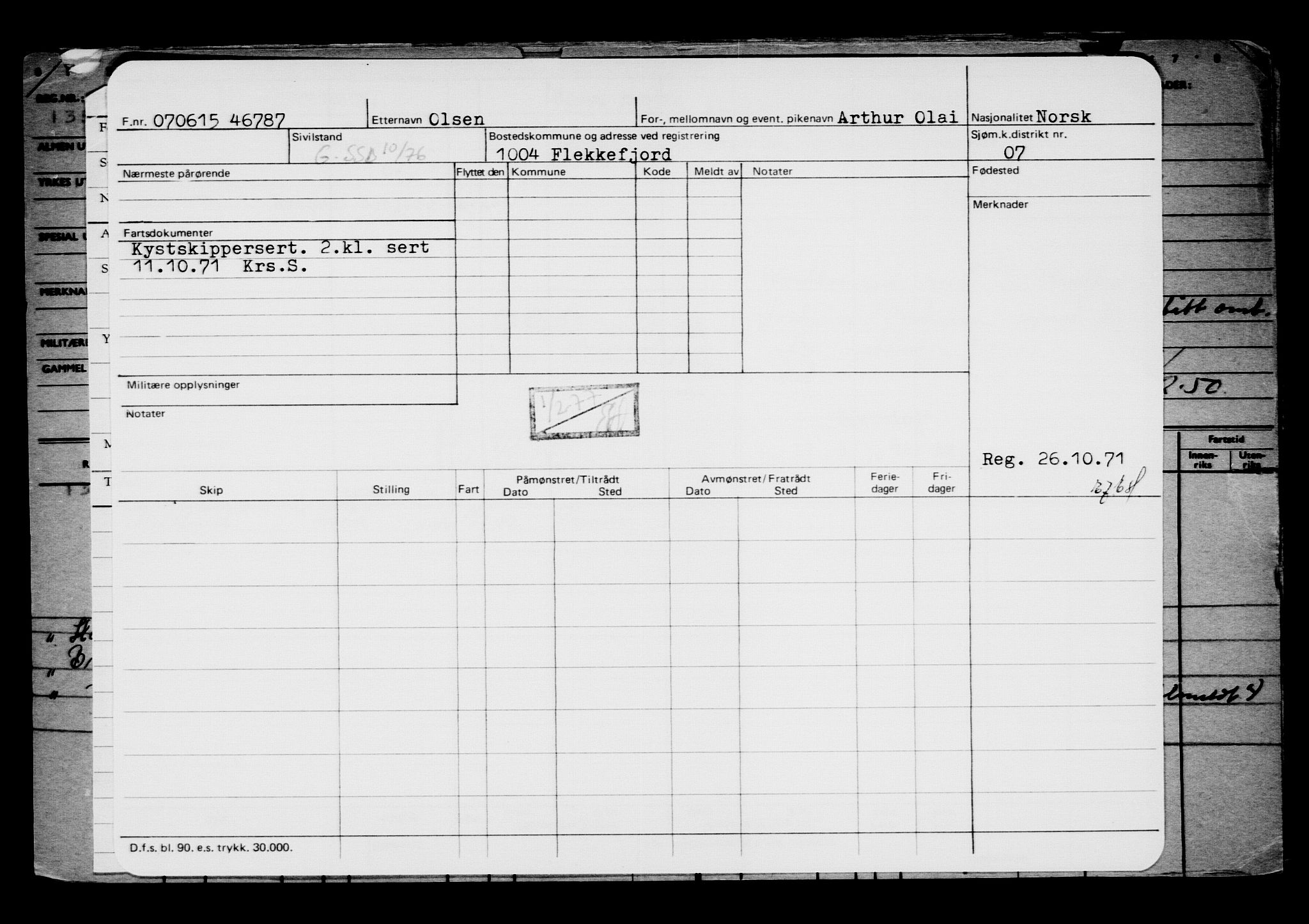 Direktoratet for sjømenn, AV/RA-S-3545/G/Gb/L0130: Hovedkort, 1915, p. 397