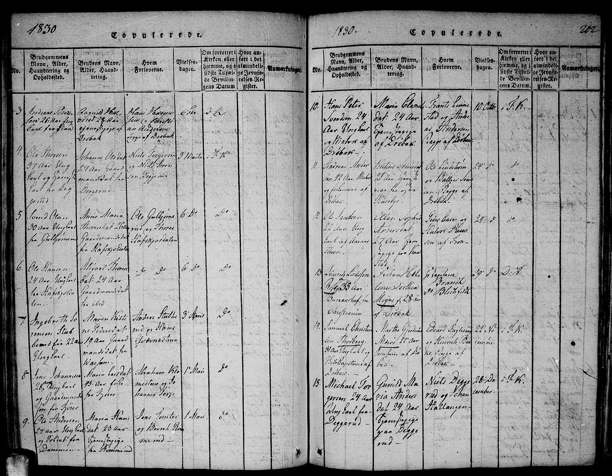 Drøbak prestekontor Kirkebøker, SAO/A-10142a/F/Fa/L0001: Parish register (official) no. I 1, 1816-1842, p. 202