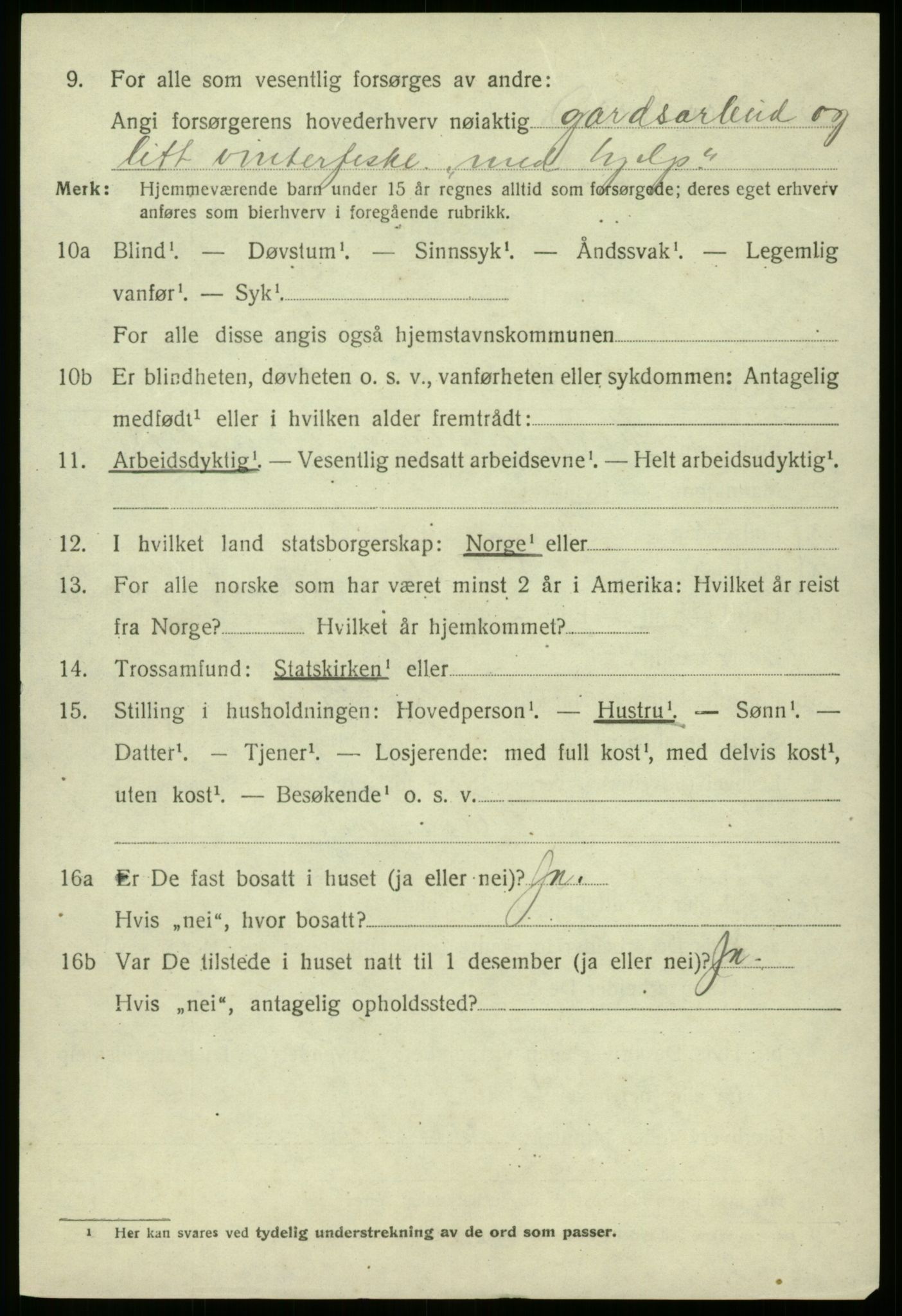 SAB, 1920 census for Eid, 1920, p. 2001