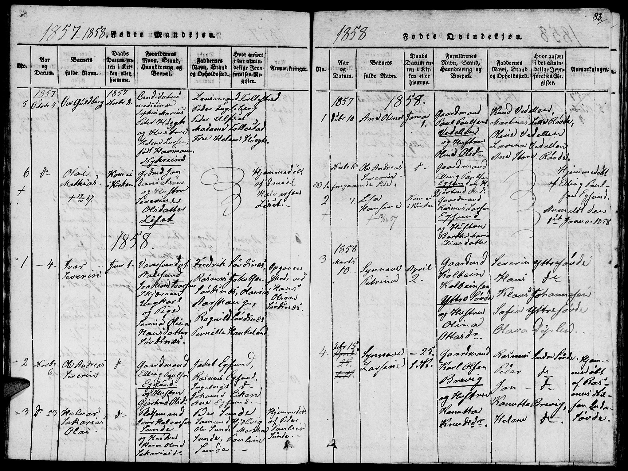 Ministerialprotokoller, klokkerbøker og fødselsregistre - Møre og Romsdal, SAT/A-1454/504/L0054: Parish register (official) no. 504A01, 1816-1861, p. 83