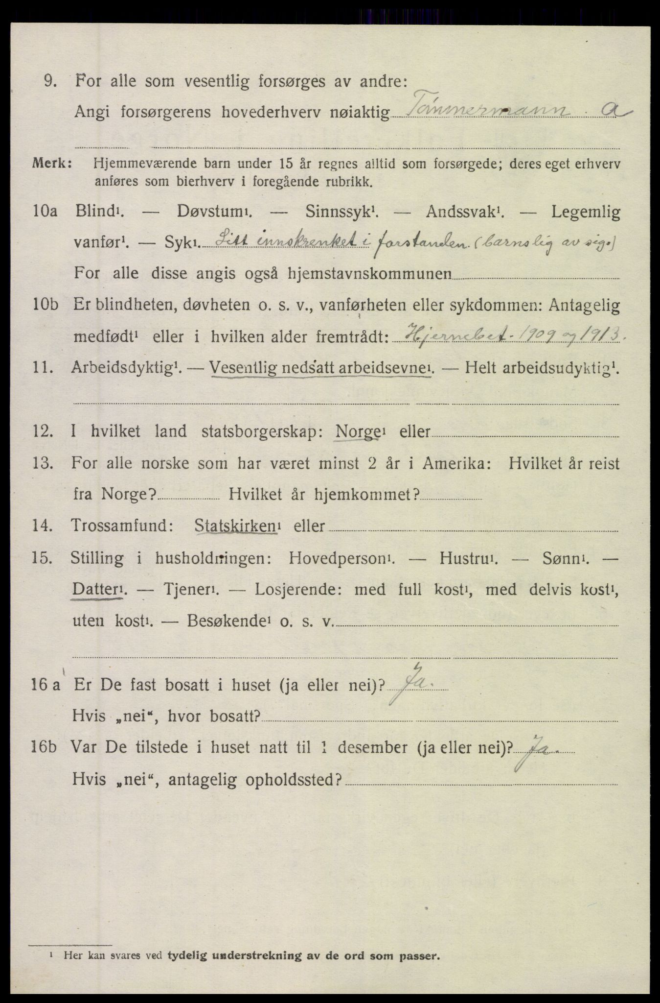 SAK, 1920 census for Øyestad, 1920, p. 3595