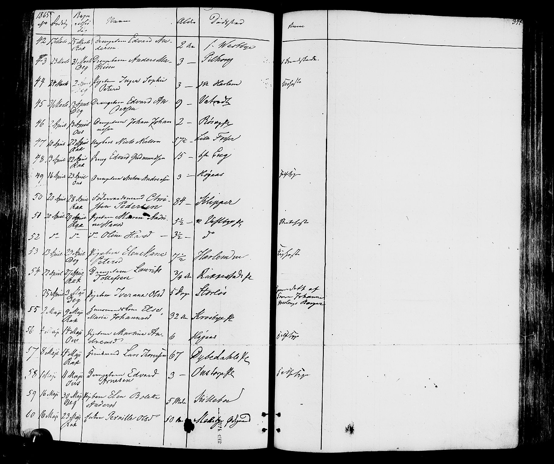 Rakkestad prestekontor Kirkebøker, AV/SAO-A-2008/F/Fa/L0011: Parish register (official) no. I 11, 1862-1877, p. 348