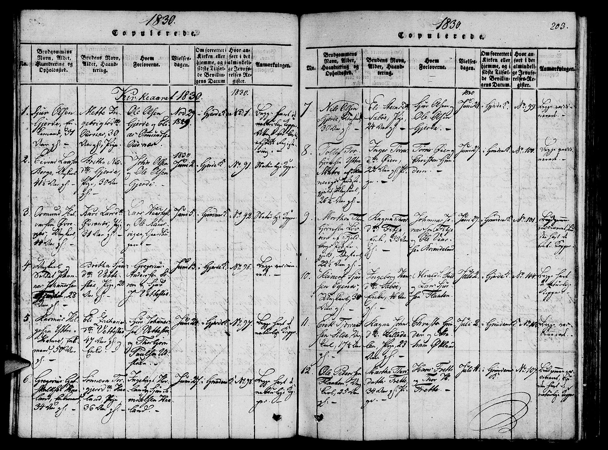 Etne sokneprestembete, SAB/A-75001/H/Haa: Parish register (official) no. A 6, 1815-1831, p. 203