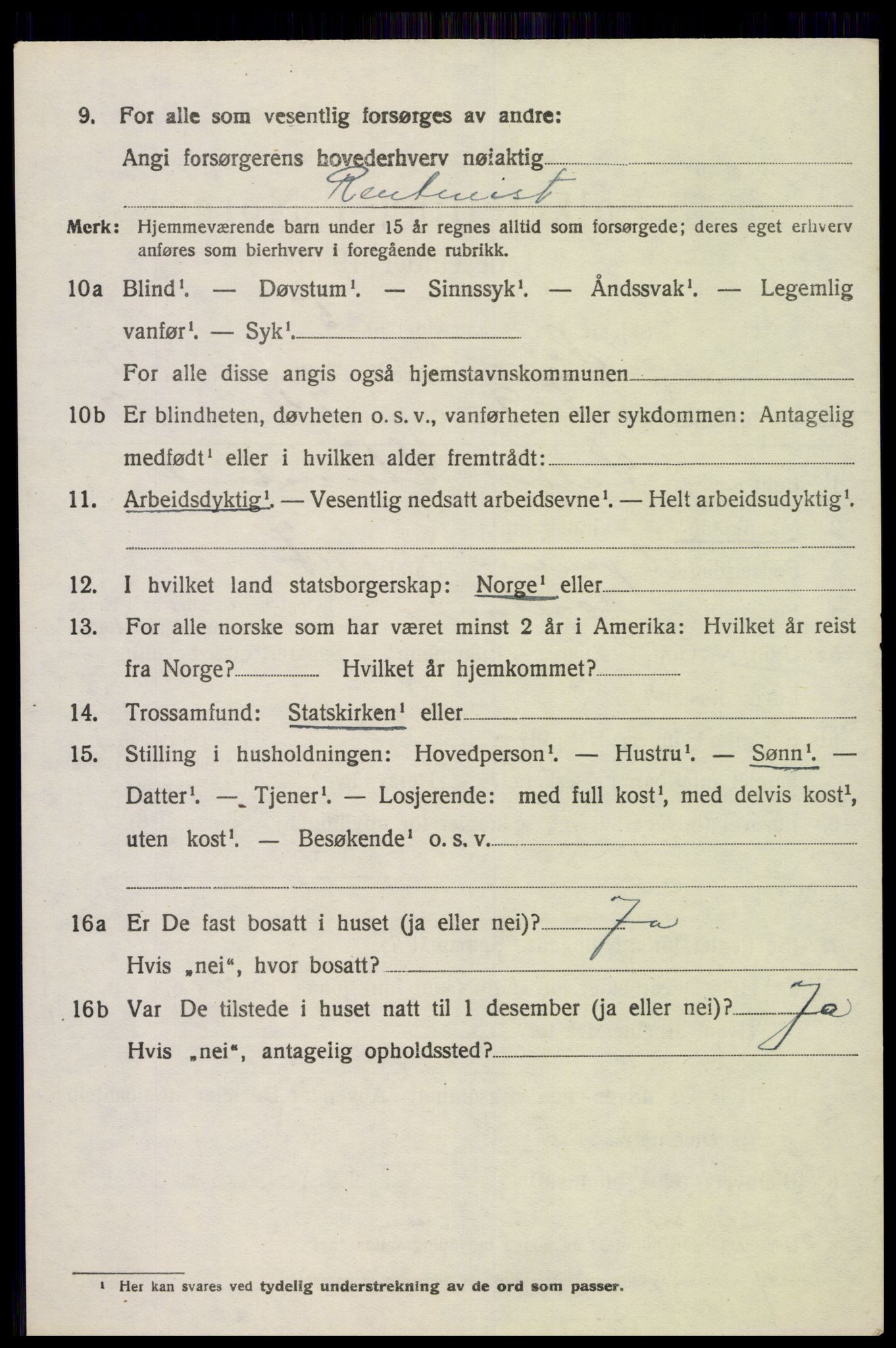 SAK, 1920 census for Søgne, 1920, p. 3566