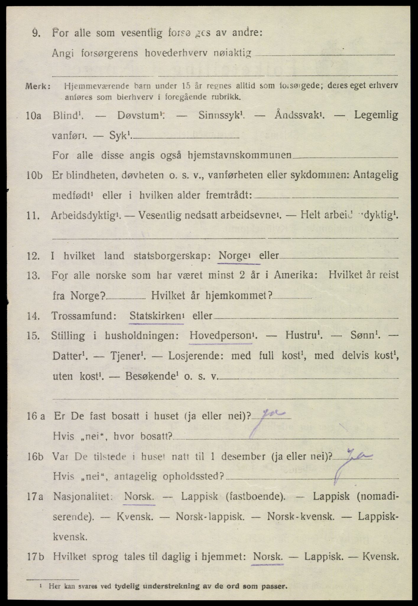 SAT, 1920 census for Åsen, 1920, p. 2063