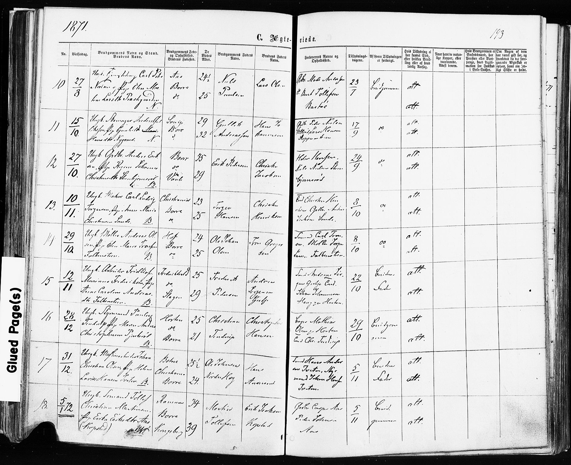 Borre kirkebøker, AV/SAKO-A-338/F/Fa/L0008: Parish register (official) no. I 8, 1868-1877, p. 193