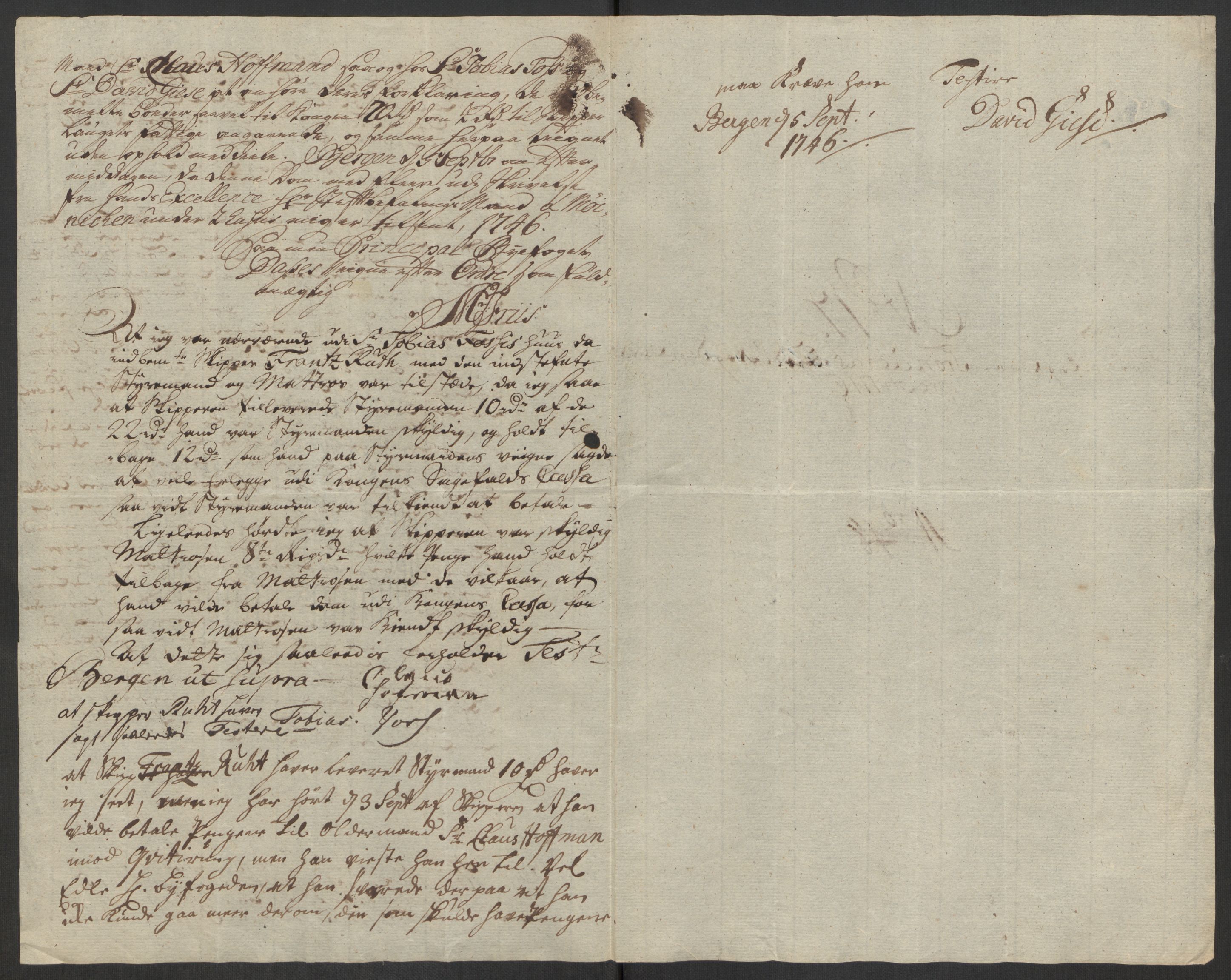 Rentekammeret inntil 1814, Reviderte regnskaper, Byregnskaper, RA/EA-4066/R/Rs/L0541: [S22] Sikt og sakefall, 1743-1746, p. 361