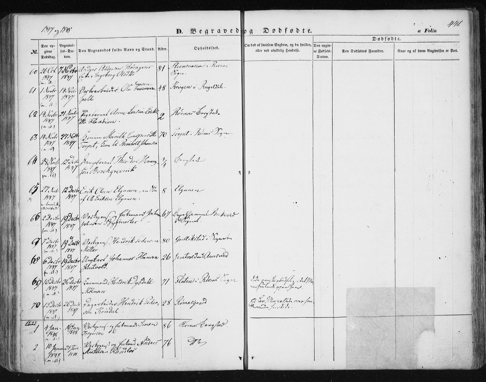 Ministerialprotokoller, klokkerbøker og fødselsregistre - Sør-Trøndelag, SAT/A-1456/681/L0931: Parish register (official) no. 681A09, 1845-1859, p. 441