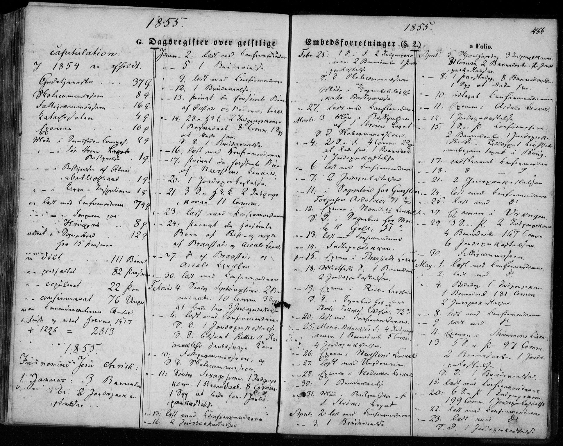 Øyestad sokneprestkontor, AV/SAK-1111-0049/F/Fa/L0014: Parish register (official) no. A 14, 1843-1856, p. 486