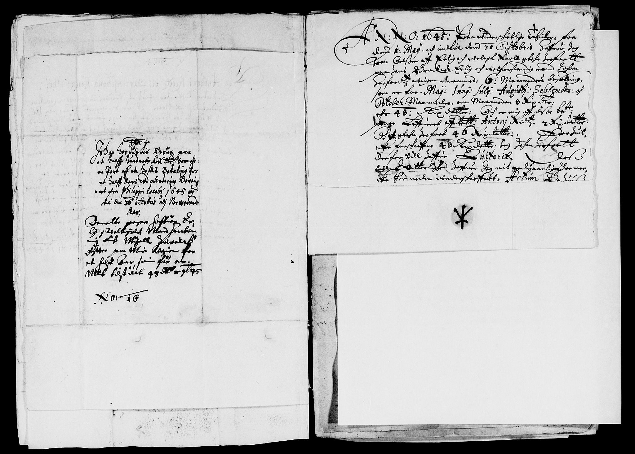 Rentekammeret inntil 1814, Reviderte regnskaper, Lensregnskaper, AV/RA-EA-5023/R/Rb/Rbn/L0003: Numedal og Sandsvær len, 1643-1648