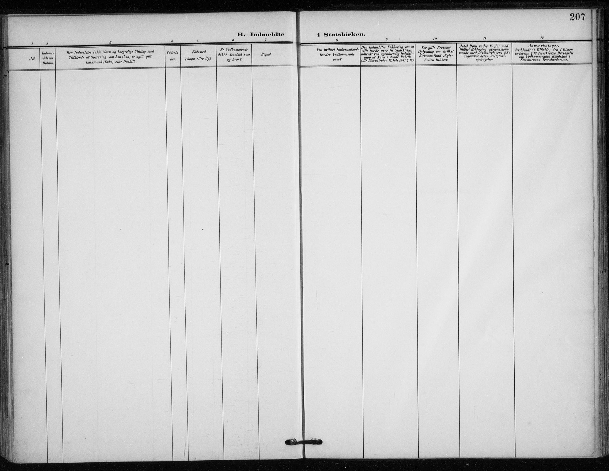 Hammerfest sokneprestkontor, SATØ/S-1347/H/Ha/L0014.kirke: Parish register (official) no. 14, 1906-1916, p. 207