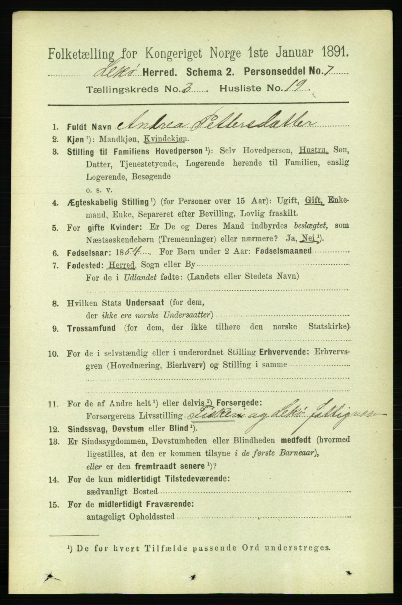 RA, 1891 census for 1755 Leka, 1891, p. 1526