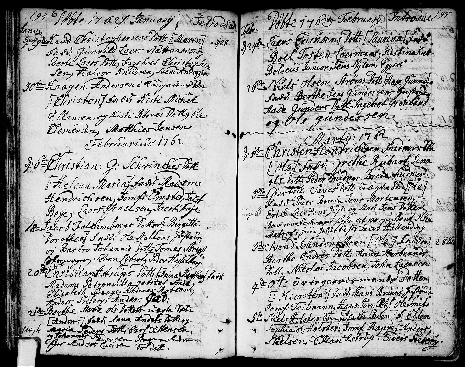 Bragernes kirkebøker, SAKO/A-6/F/Fa/L0005: Parish register (official) no. I 5, 1759-1781, p. 194-195