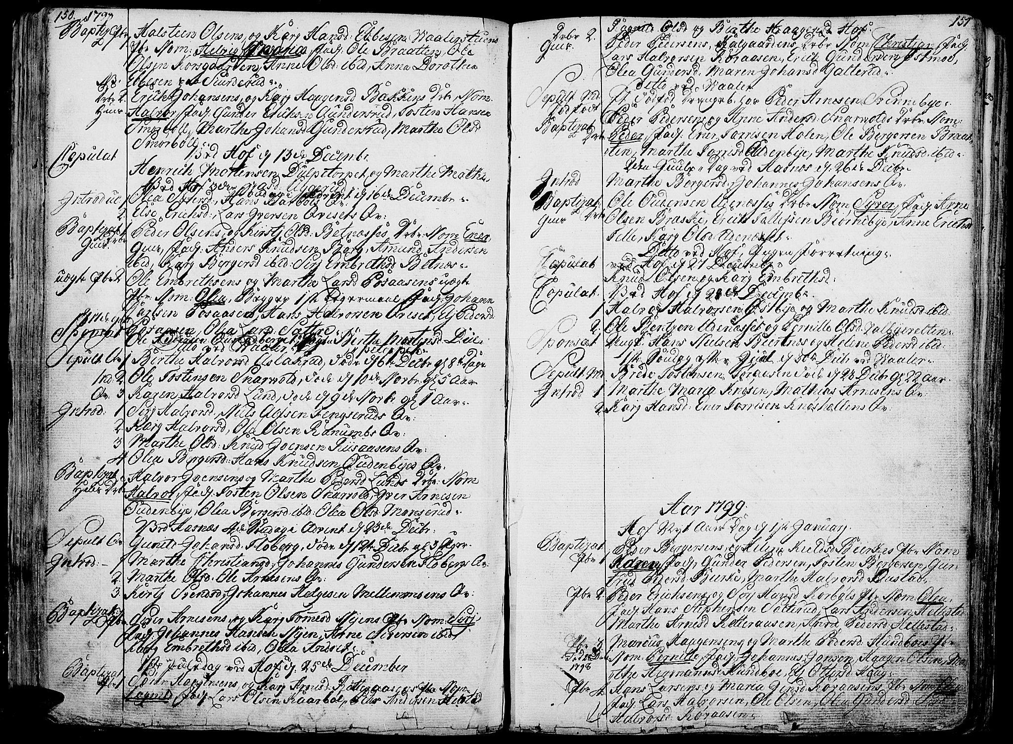 Hof prestekontor, AV/SAH-PREST-038/H/Ha/Haa/L0004: Parish register (official) no. 4, 1790-1815, p. 150-151