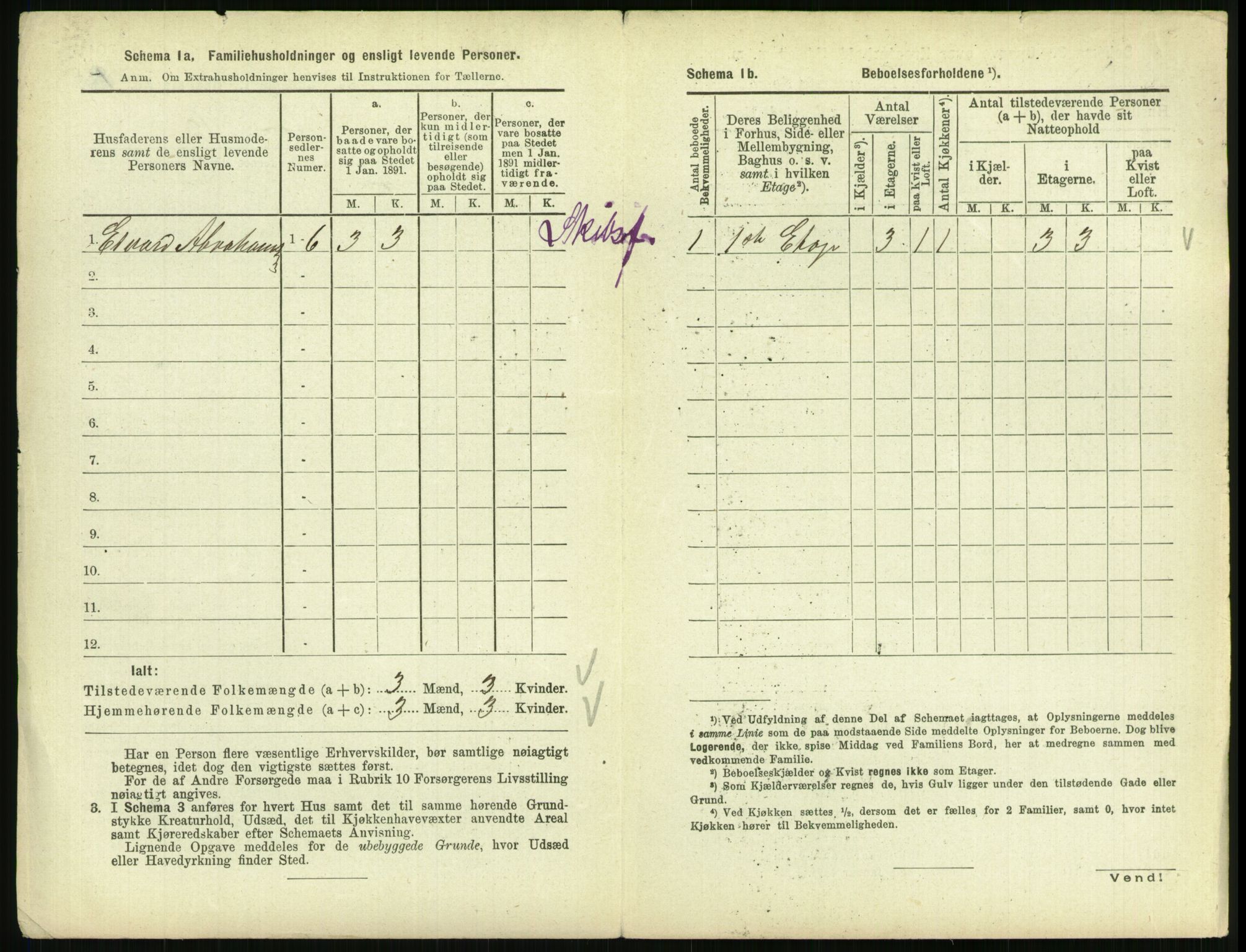 RA, 1891 census for 0804 Brevik, 1891, p. 280