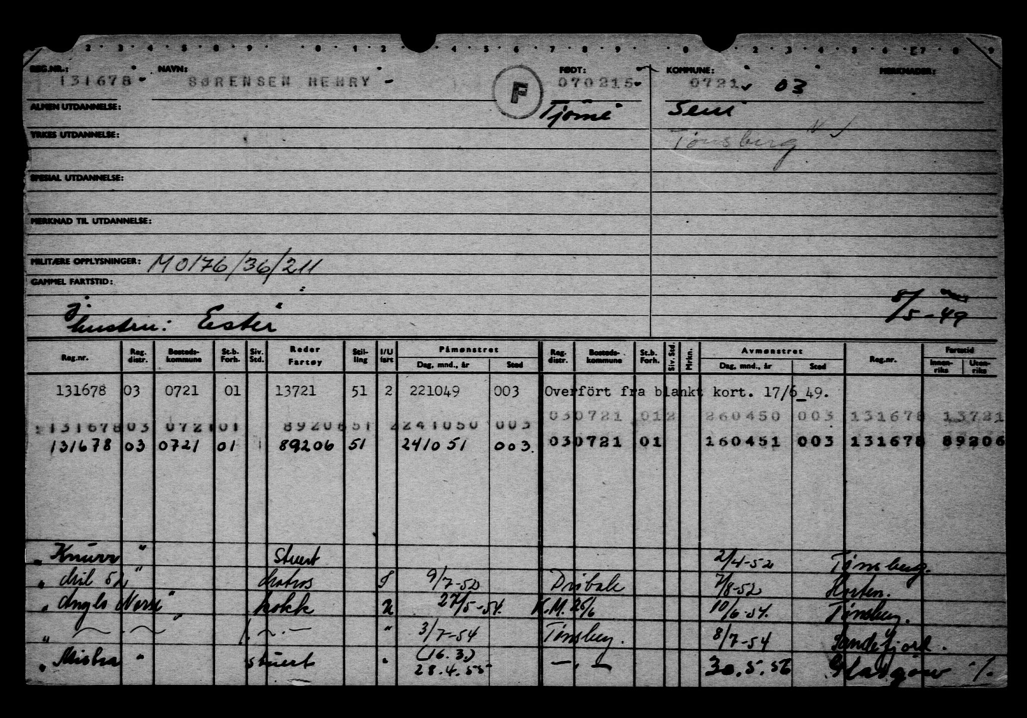 Direktoratet for sjømenn, AV/RA-S-3545/G/Gb/L0127: Hovedkort, 1915, p. 310