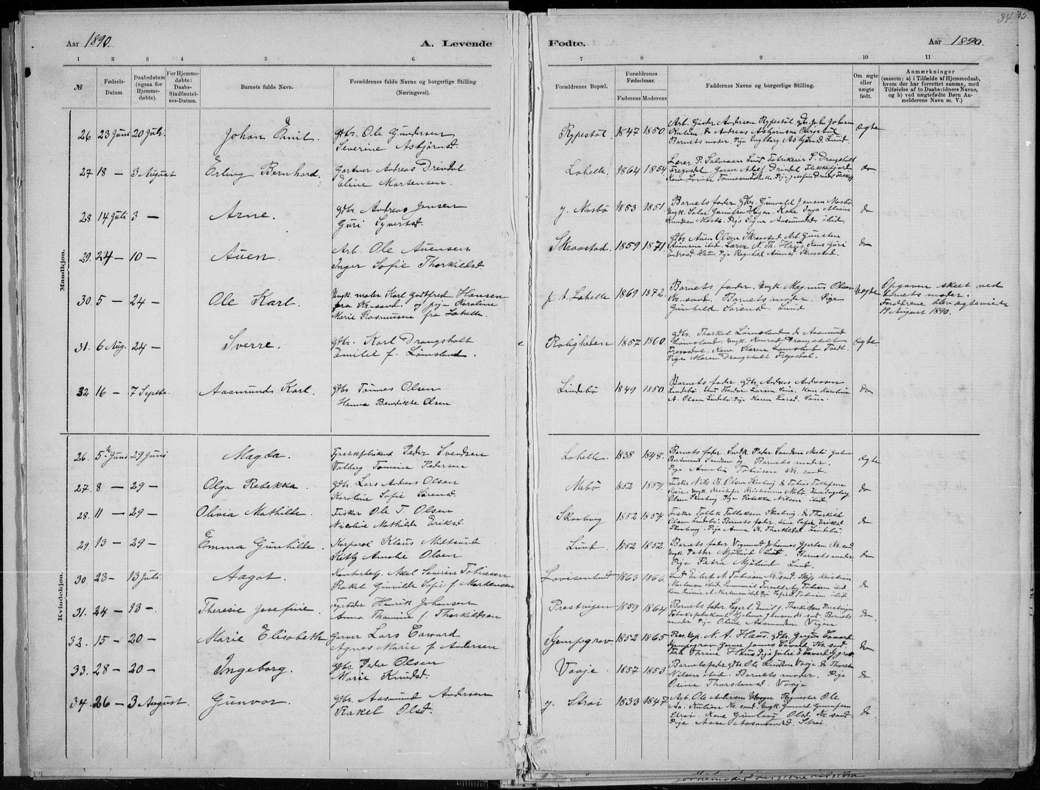 Oddernes sokneprestkontor, SAK/1111-0033/F/Fa/Faa/L0009: Parish register (official) no. A 9, 1884-1896, p. 35