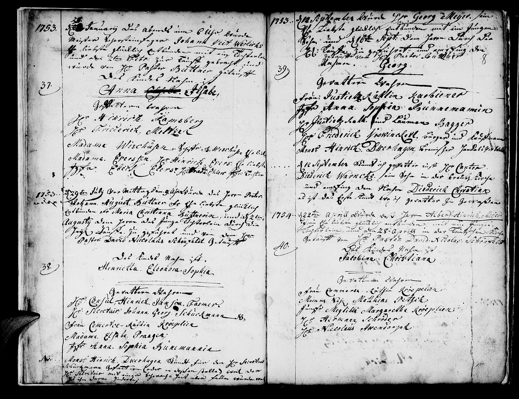 Mariakirken Sokneprestembete, AV/SAB-A-76901/H/Haa/L0001: Parish register (official) no. A 1, 1740-1784, p. 8