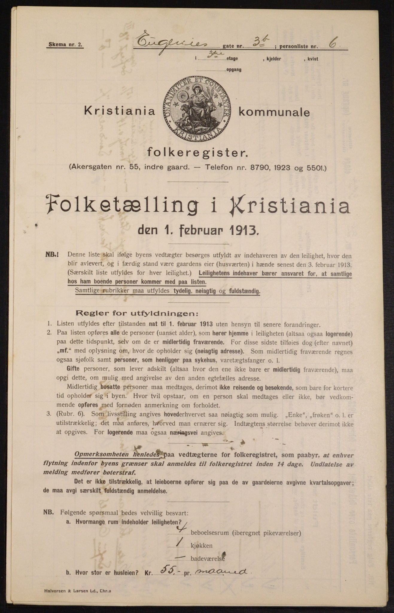 OBA, Municipal Census 1913 for Kristiania, 1913, p. 22771