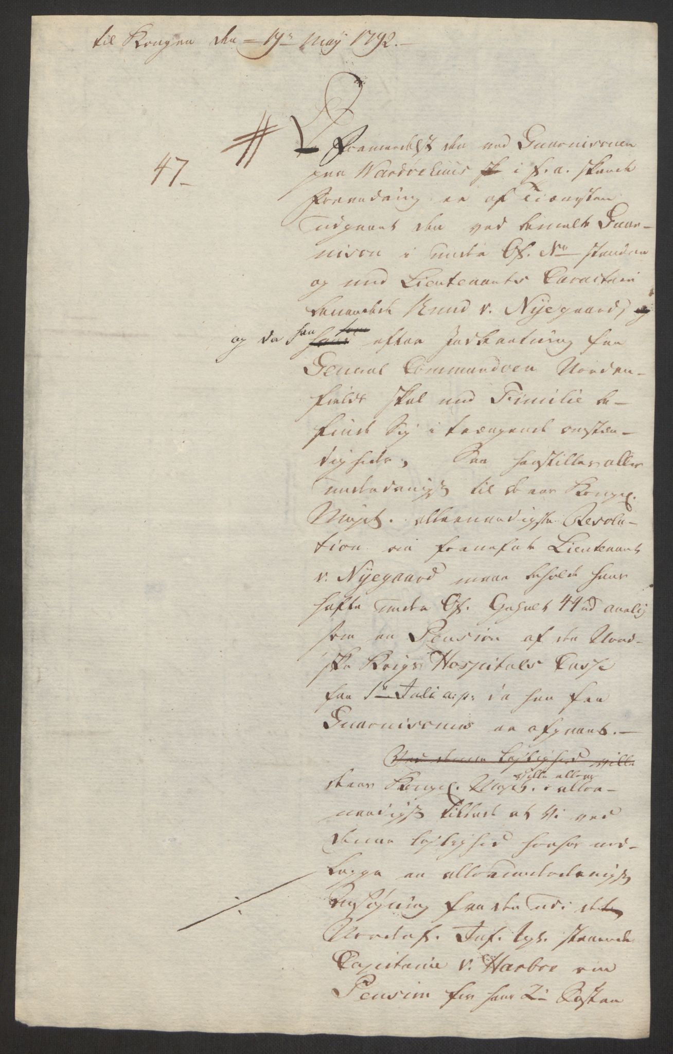 Forsvaret, Den norske kvesthuskasse/krigshospitalkasse, AV/RA-RAFA-1887/F/Fa/L0008: Konsepter, 1790-1793, p. 812