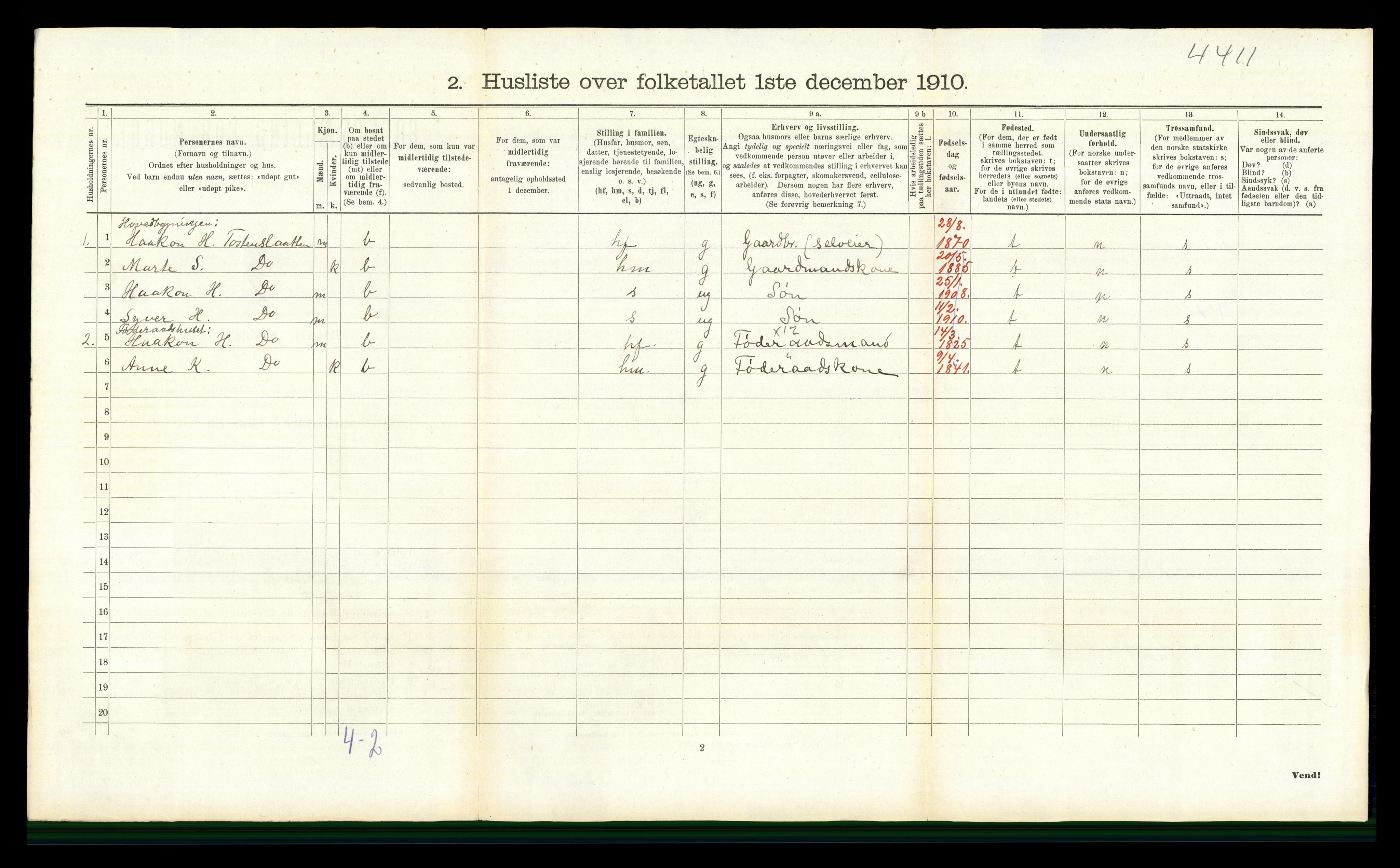 RA, 1910 census for Ål, 1910, p. 344