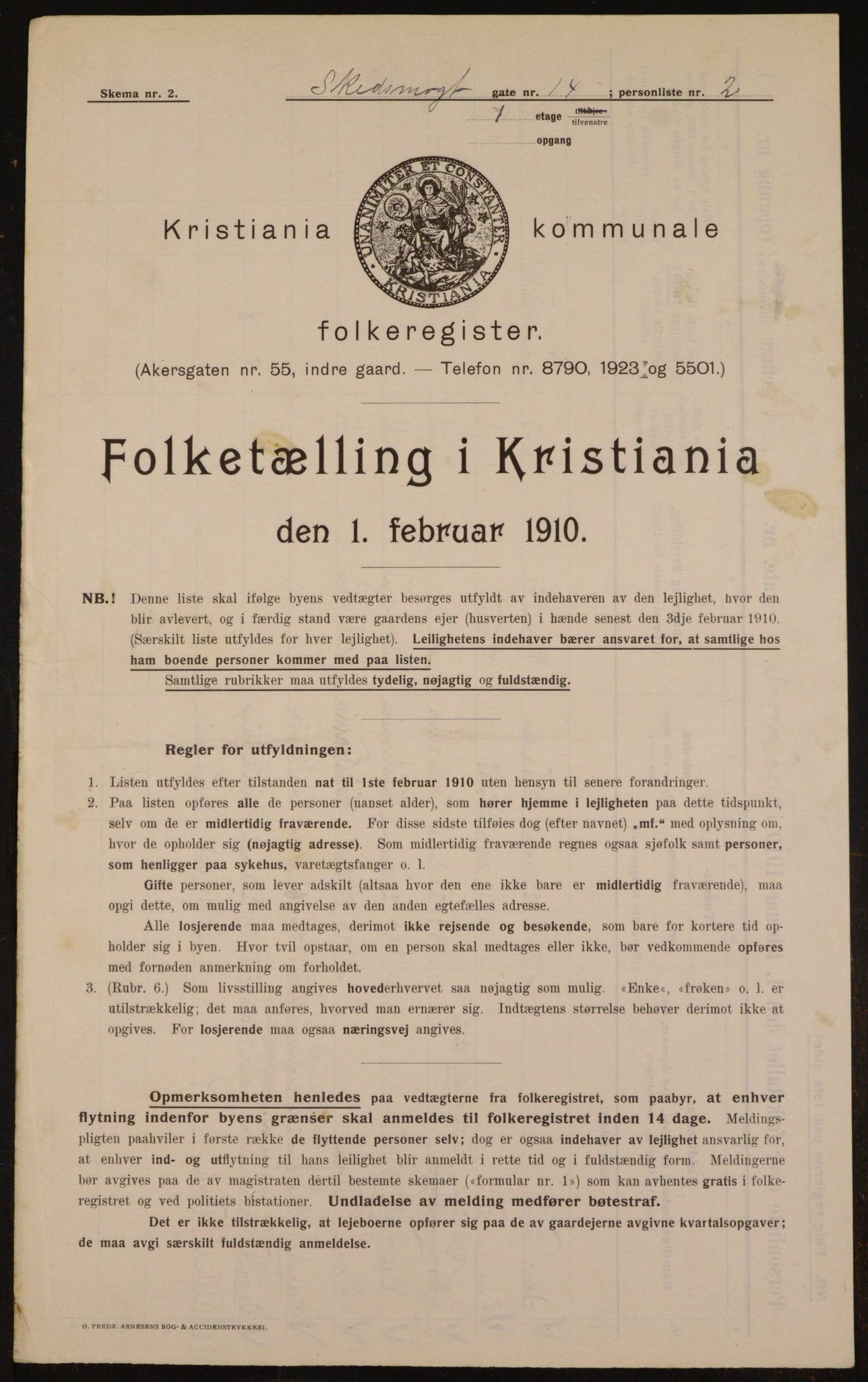 OBA, Municipal Census 1910 for Kristiania, 1910, p. 91011