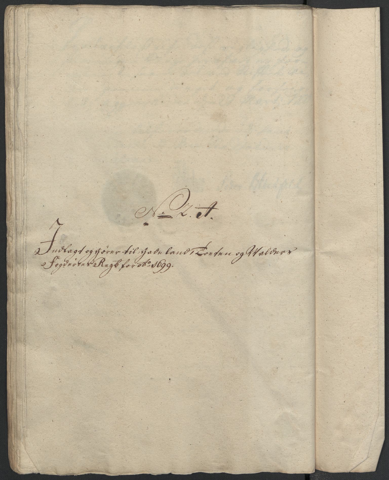 Rentekammeret inntil 1814, Reviderte regnskaper, Fogderegnskap, AV/RA-EA-4092/R18/L1297: Fogderegnskap Hadeland, Toten og Valdres, 1699, p. 306