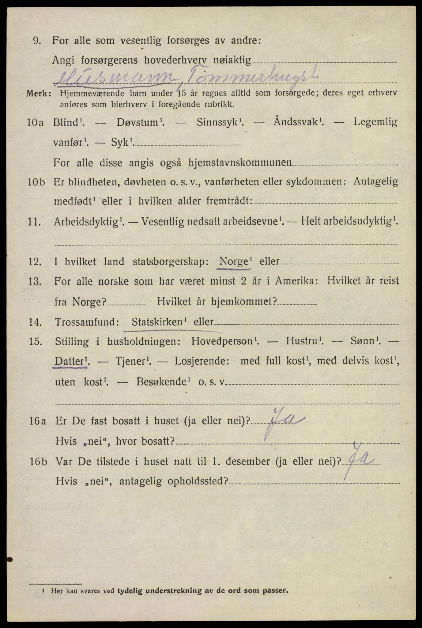 SAKO, 1920 census for Krødsherad, 1920, p. 2808