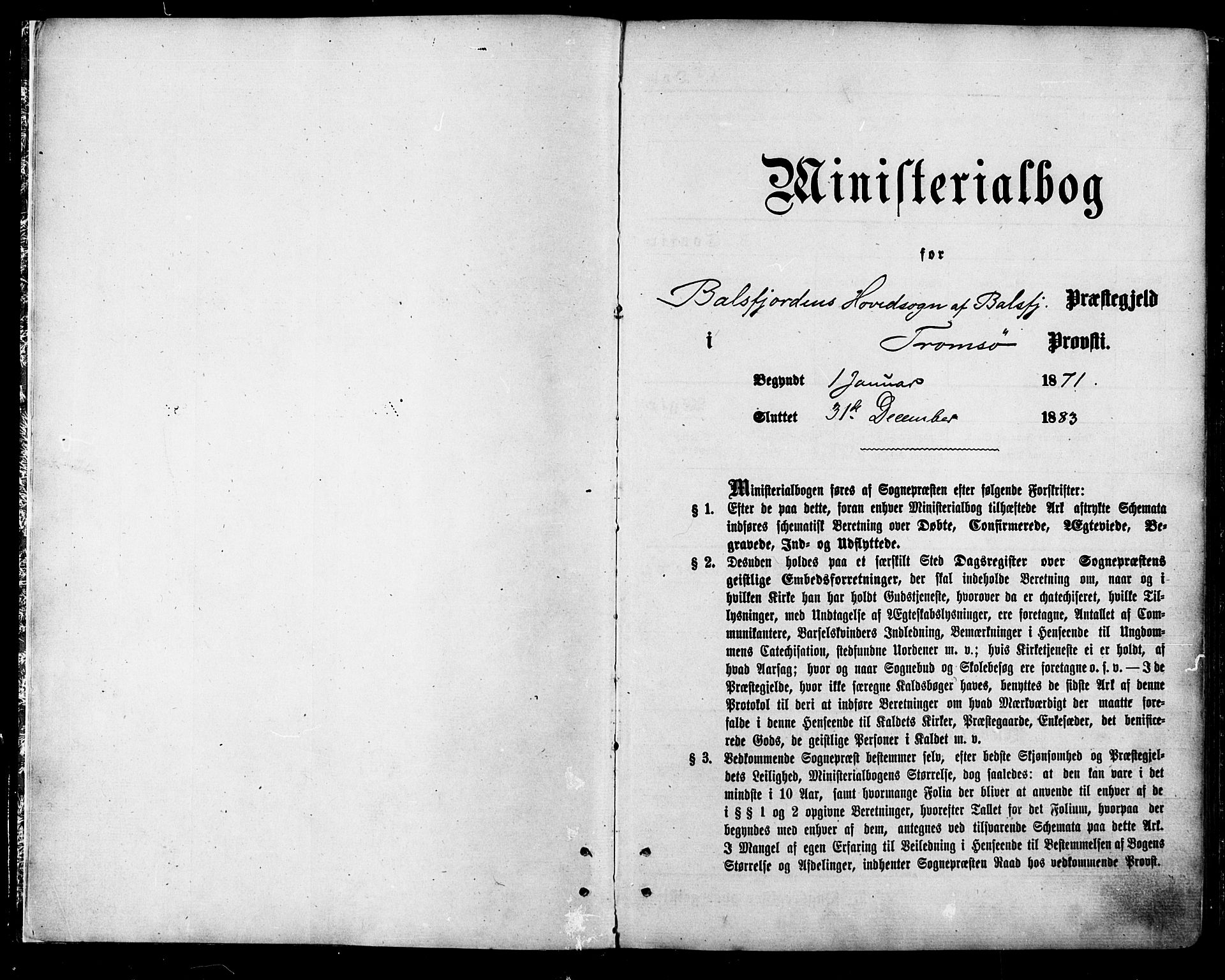 Balsfjord sokneprestembete, SATØ/S-1303/G/Ga/L0004kirke: Parish register (official) no. 4, 1871-1883