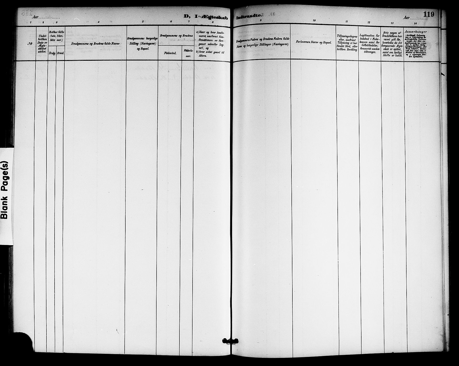 Gransherad kirkebøker, SAKO/A-267/G/Gb/L0003: Parish register (copy) no. II 3, 1887-1921, p. 119