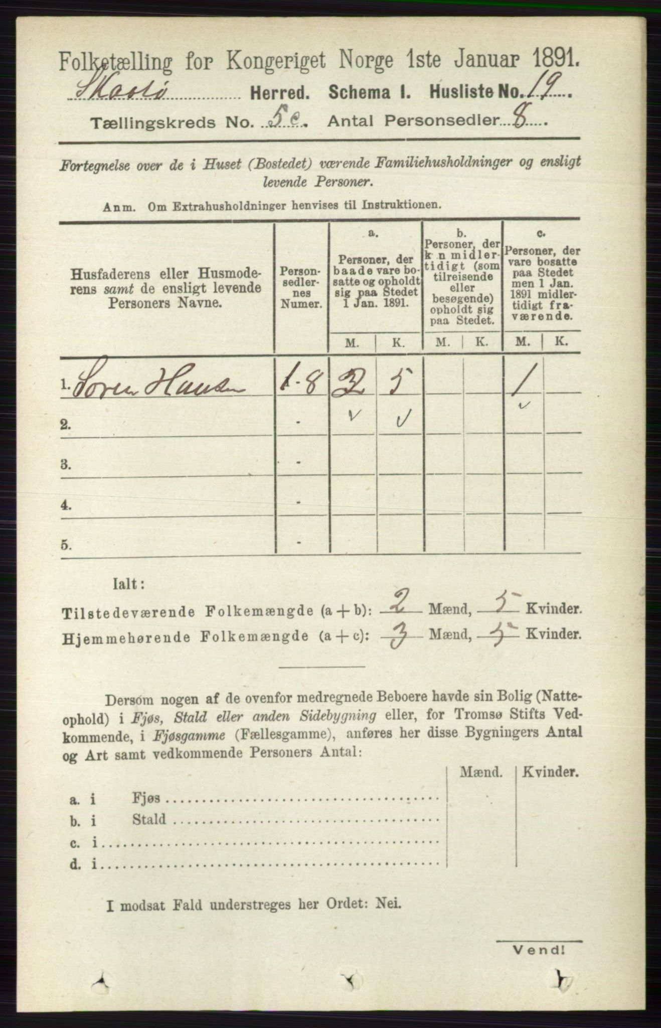 RA, 1891 census for 0815 Skåtøy, 1891, p. 2654