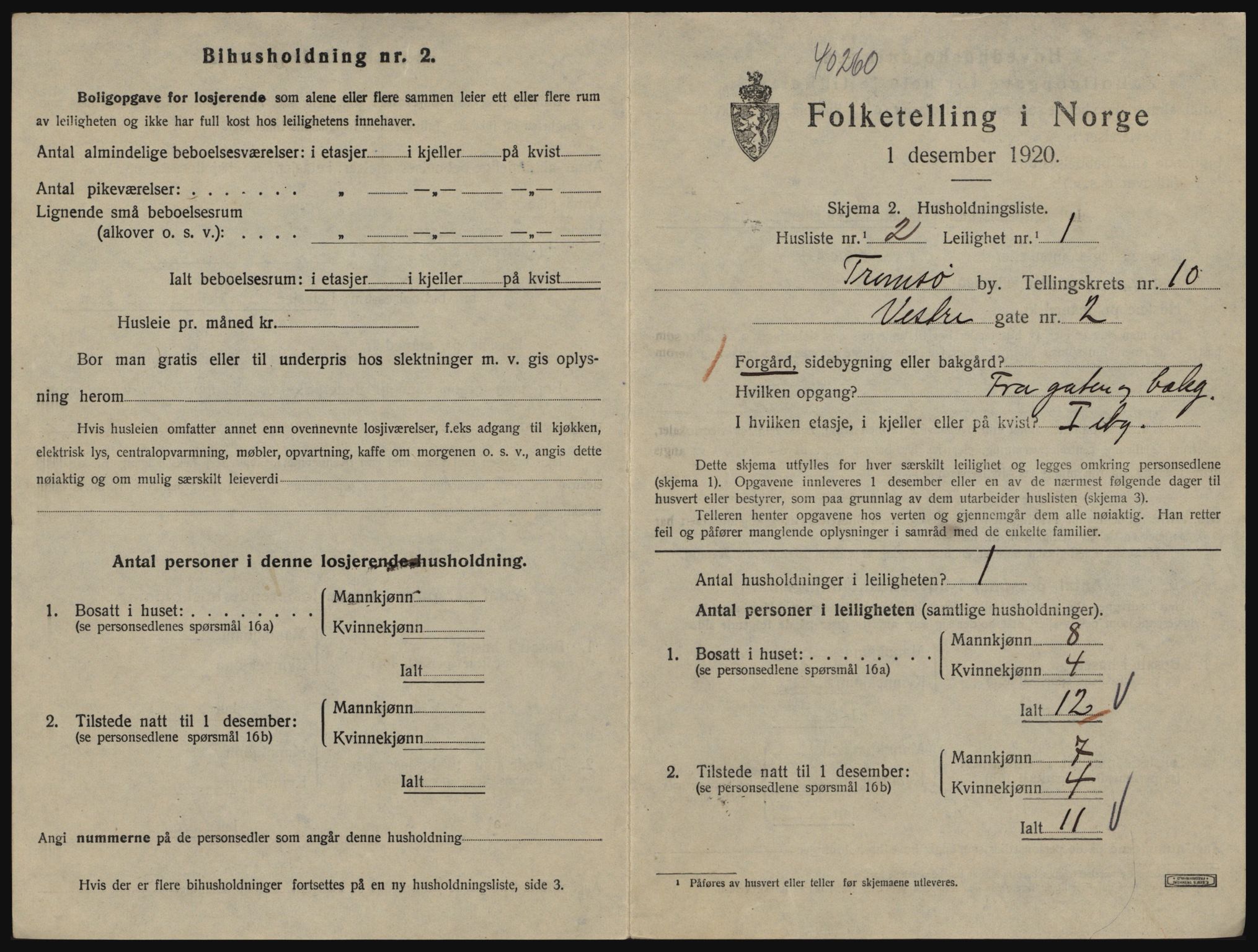 SATØ, 1920 census for Tromsø, 1920, p. 5177