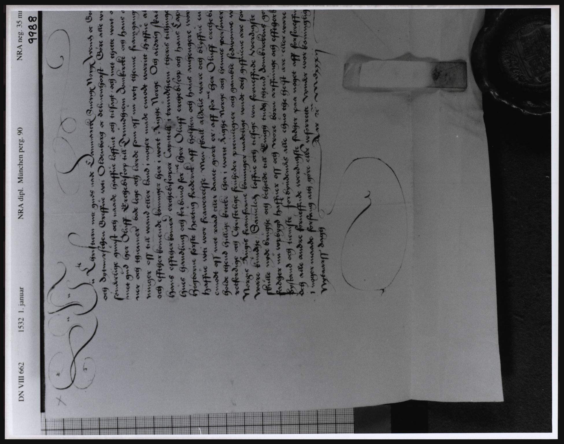 Riksarkivets diplomsamling, AV/RA-EA-5965/F13/F13a/L0012: Pergament nr. 90, 1532, p. 2