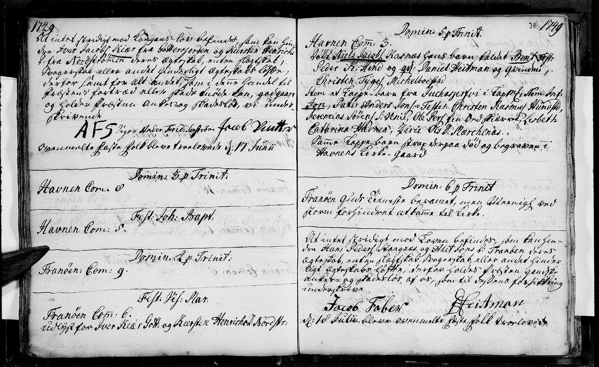 Ibestad sokneprestembete, SATØ/S-0077/H/Ha/Haa/L0001kirke: Parish register (official) no. 1, 1744-1757, p. 38