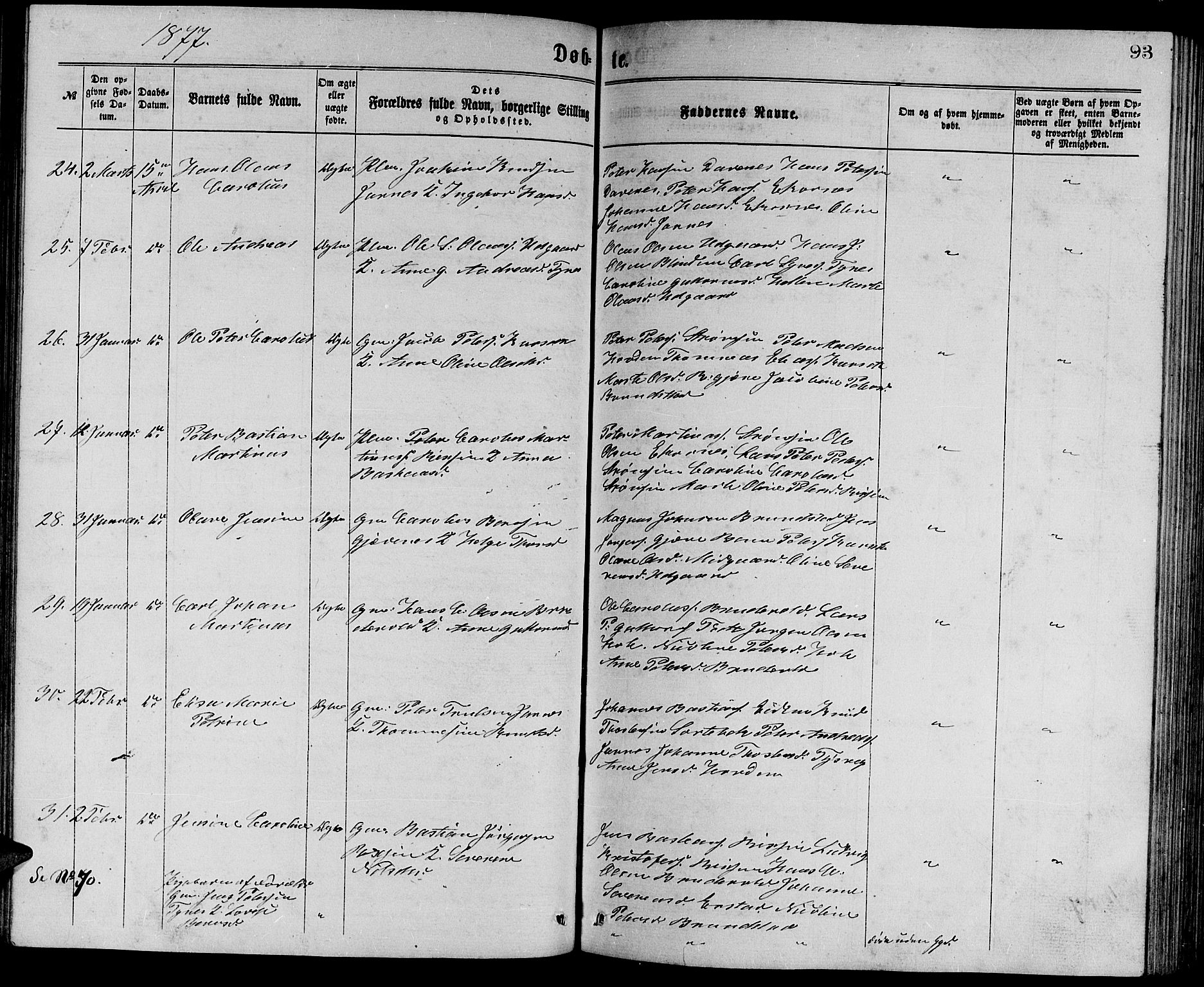 Ministerialprotokoller, klokkerbøker og fødselsregistre - Møre og Romsdal, AV/SAT-A-1454/523/L0338: Parish register (copy) no. 523C01, 1865-1877, p. 93