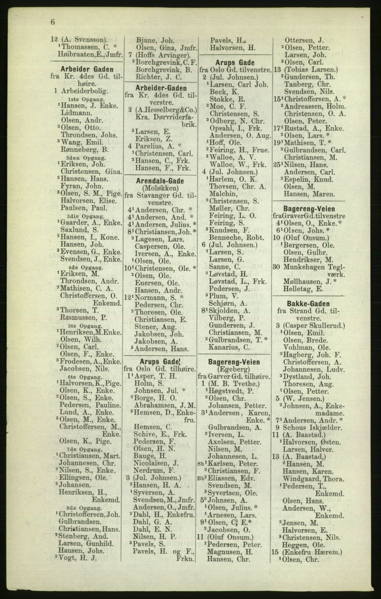 Kristiania/Oslo adressebok, PUBL/-, 1882, p. 6