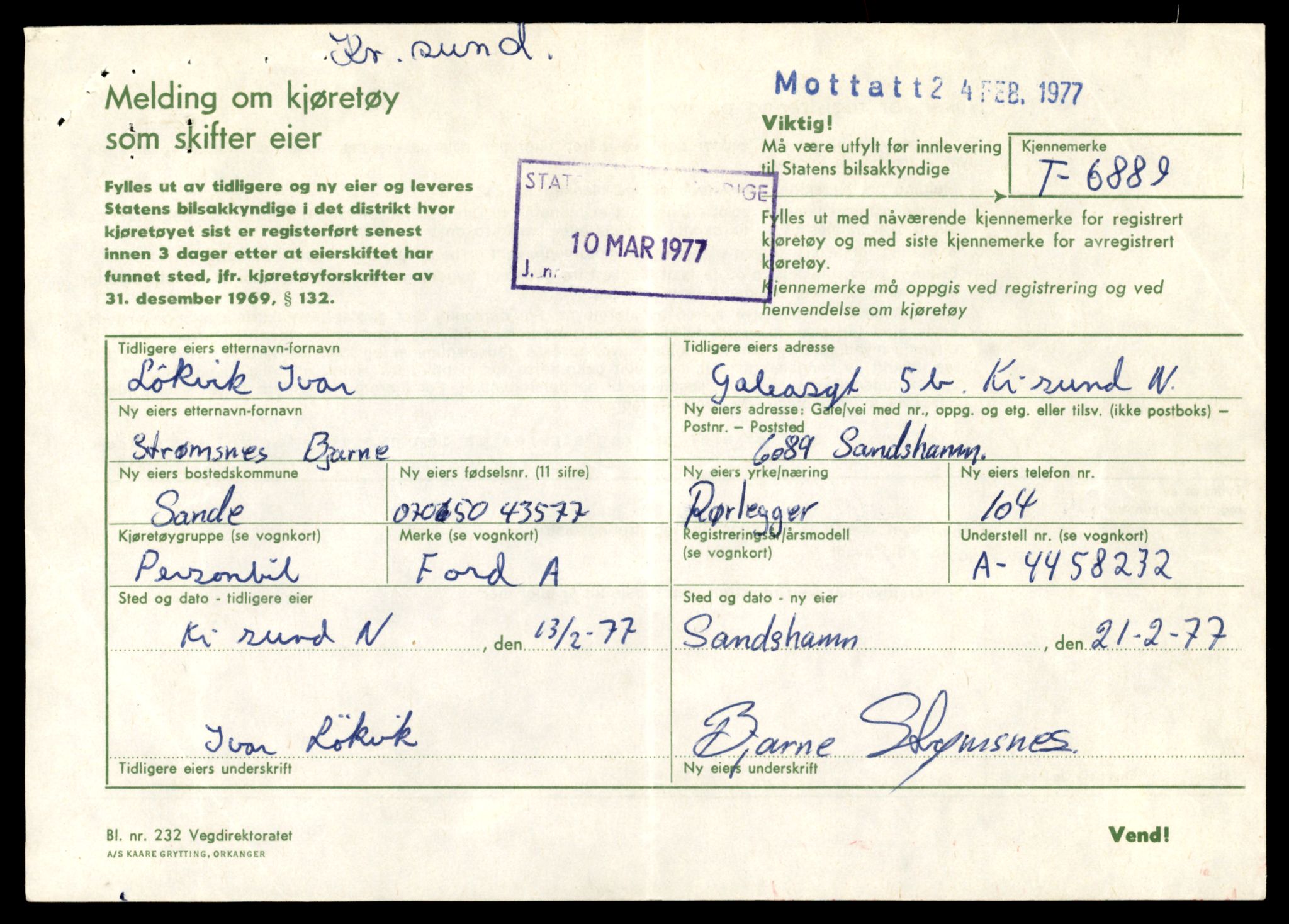 Møre og Romsdal vegkontor - Ålesund trafikkstasjon, AV/SAT-A-4099/F/Fe/L0017: Registreringskort for kjøretøy T 1985 - T 10090, 1927-1998, p. 811